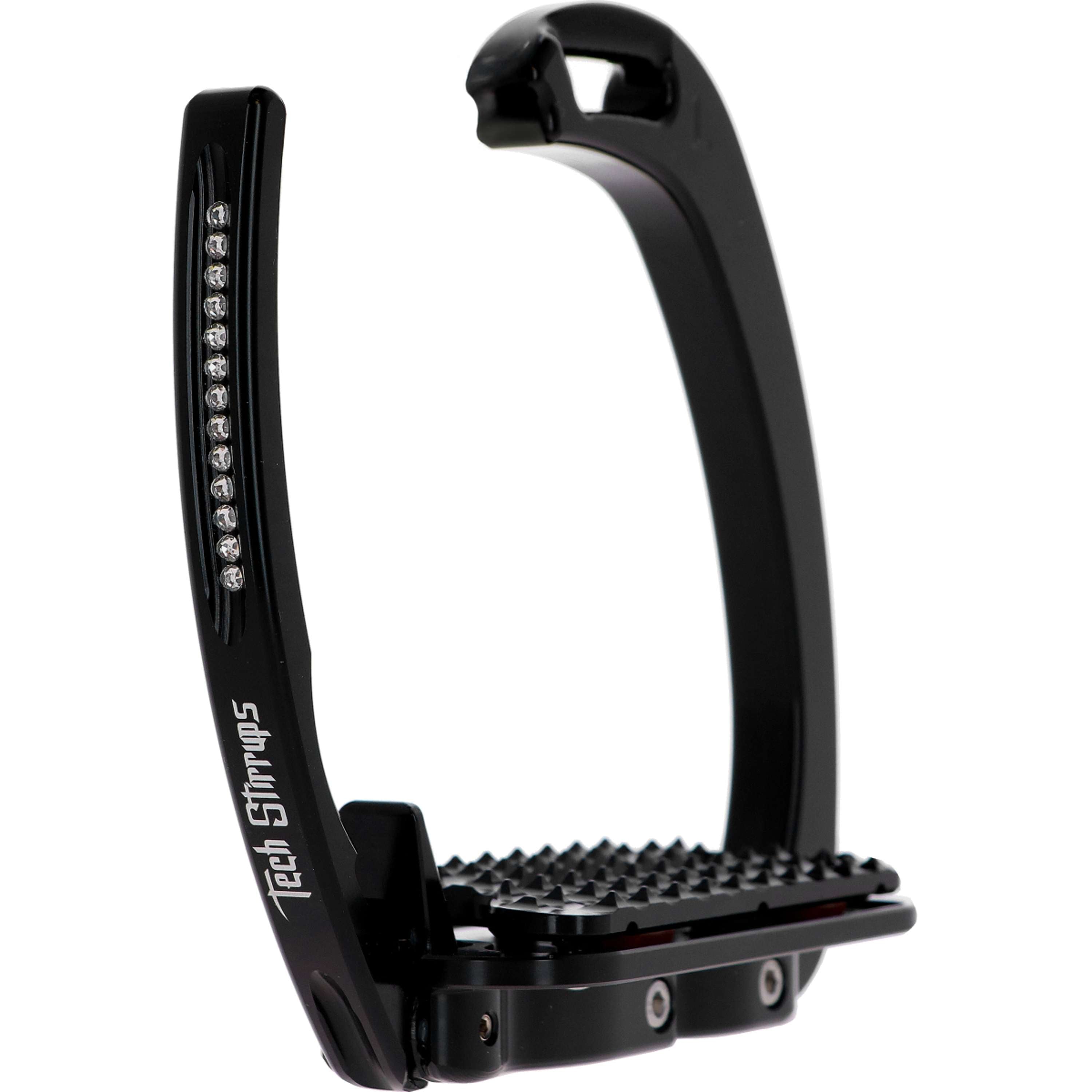 Tech Stirrups Strzemiona Venice Plus Swarovski Ujeżdżeniowe Czarne/Czarne
