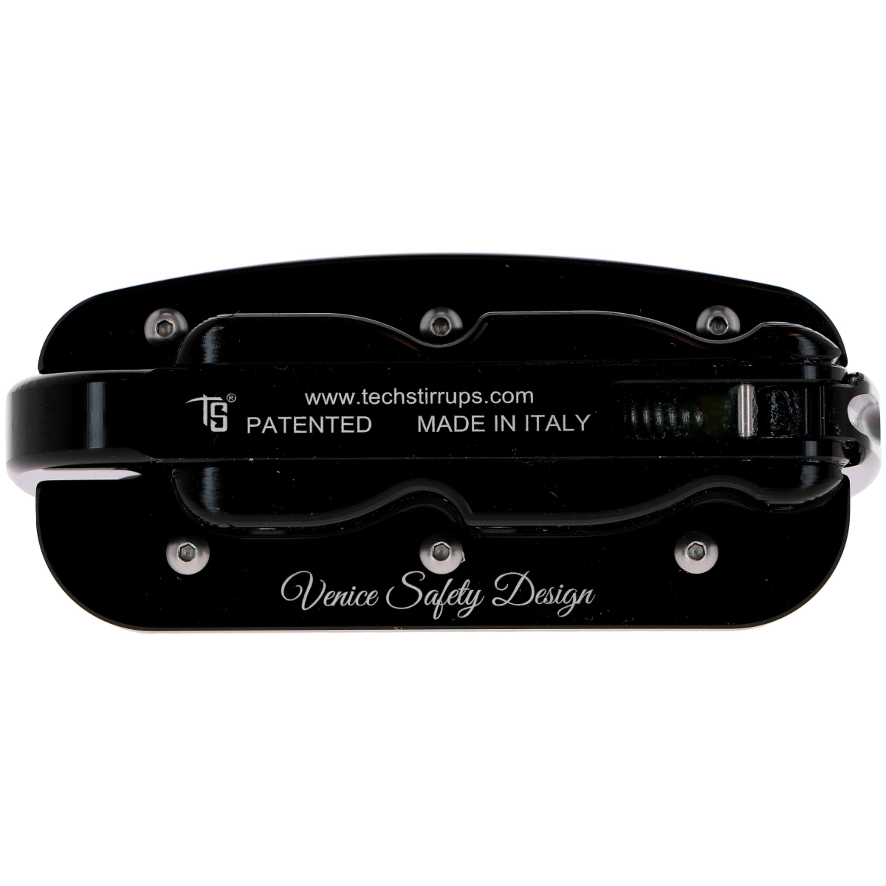 Tech Stirrups Strzemiona Venice Plus Swarovski Ujeżdżeniowe Czarne/Czarne