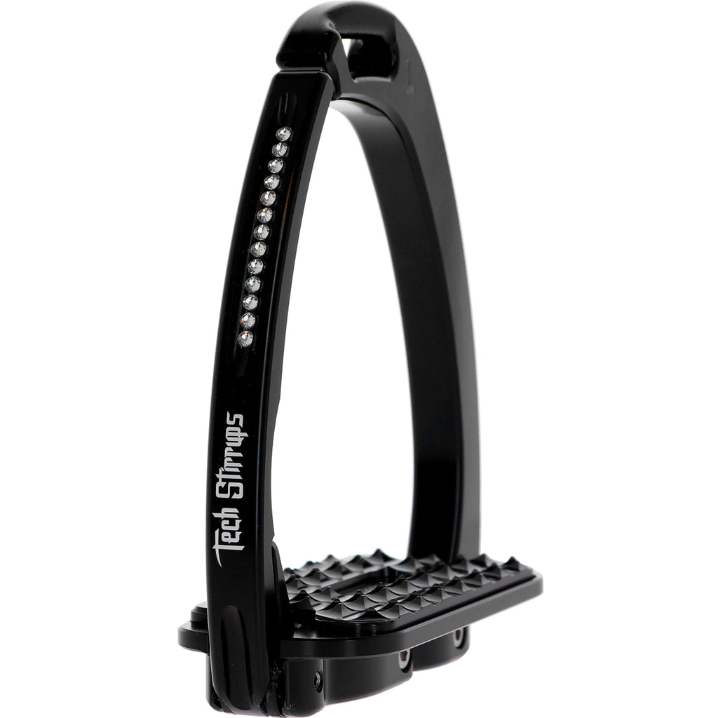 Tech Stirrups Strzemiona Venice Sloped Evo Swarovski Czarny/Czarny
