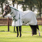 Derka siatkowa dla kucyka Velder Horsewear Essentials z kapturem, srebrna