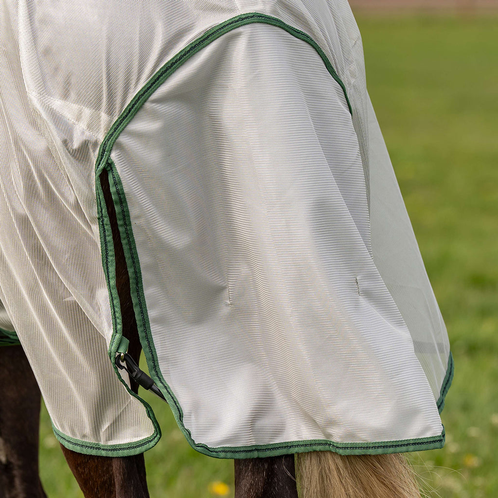 Derka siatkowa dla kucyka Velder Horsewear Essentials z kapturem, srebrna