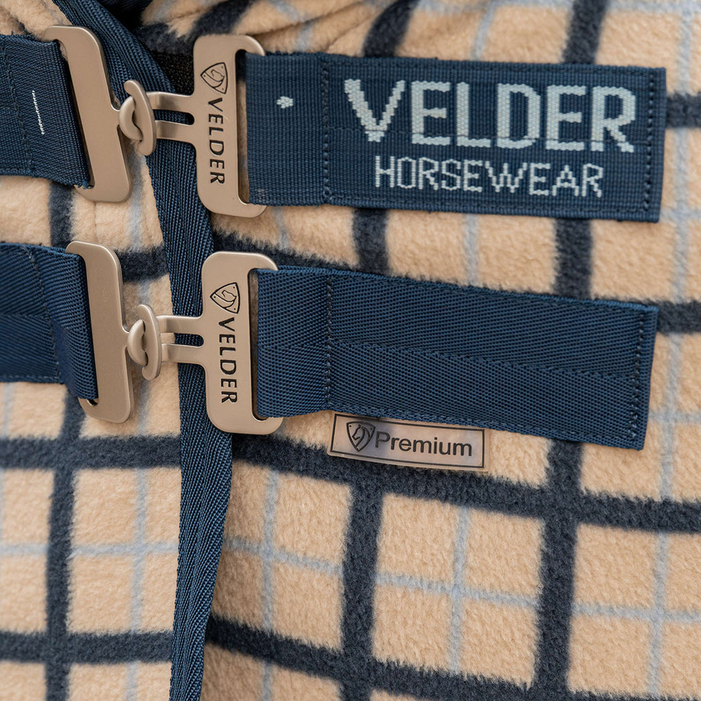 Velder Horsewear Premium Pony Fleece Cooler with Obroża Navy/Check