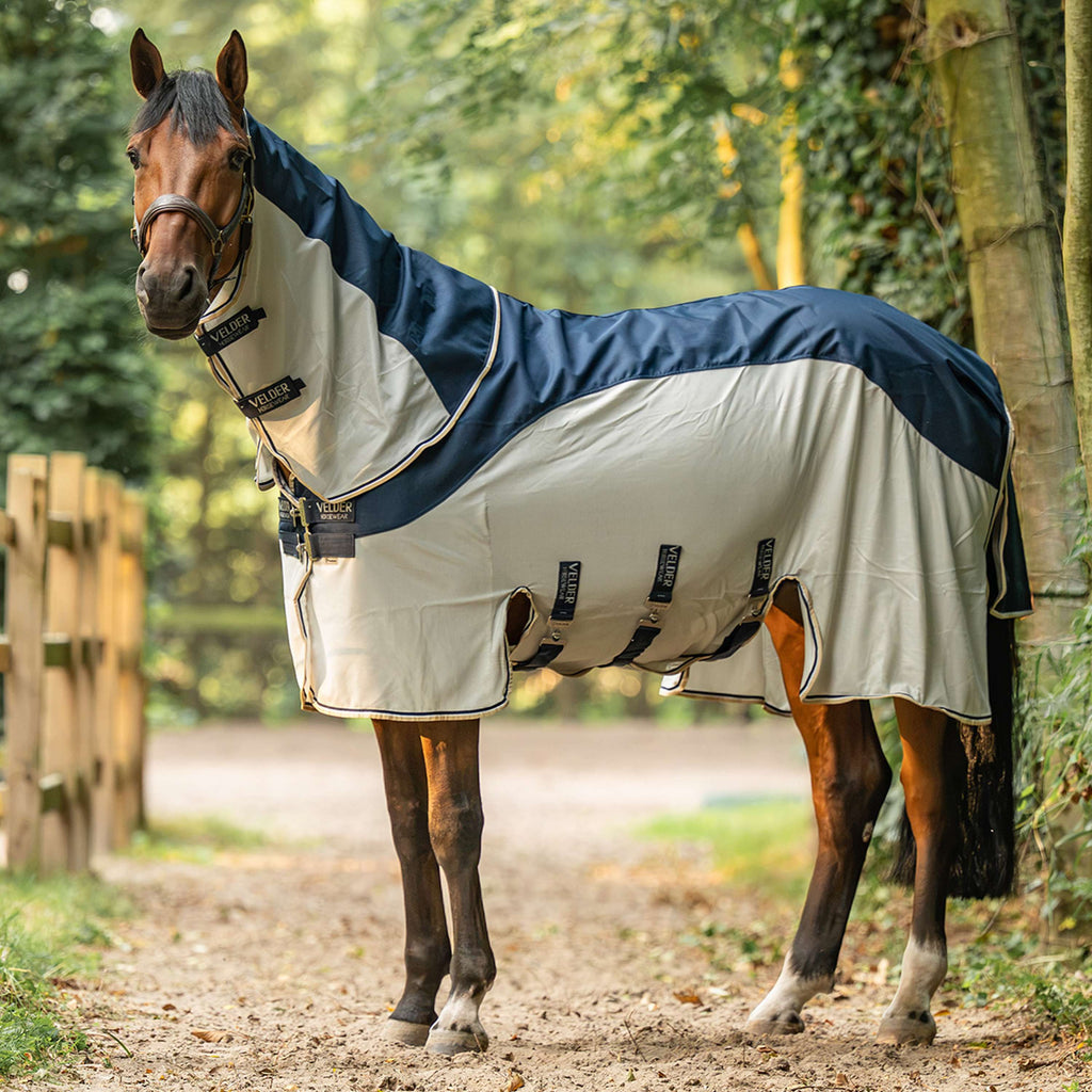 Velder Horsewear Premium Derka Przeciw Muchom Waterproof-Top Navy/Pearl Silver