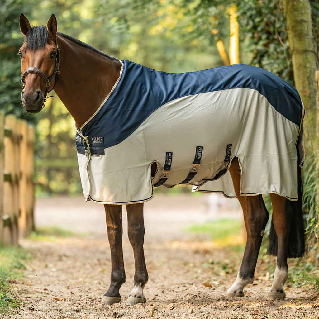 Velder Horsewear Premium Derka Przeciw Muchom Waterproof-Top Navy/Pearl Silver