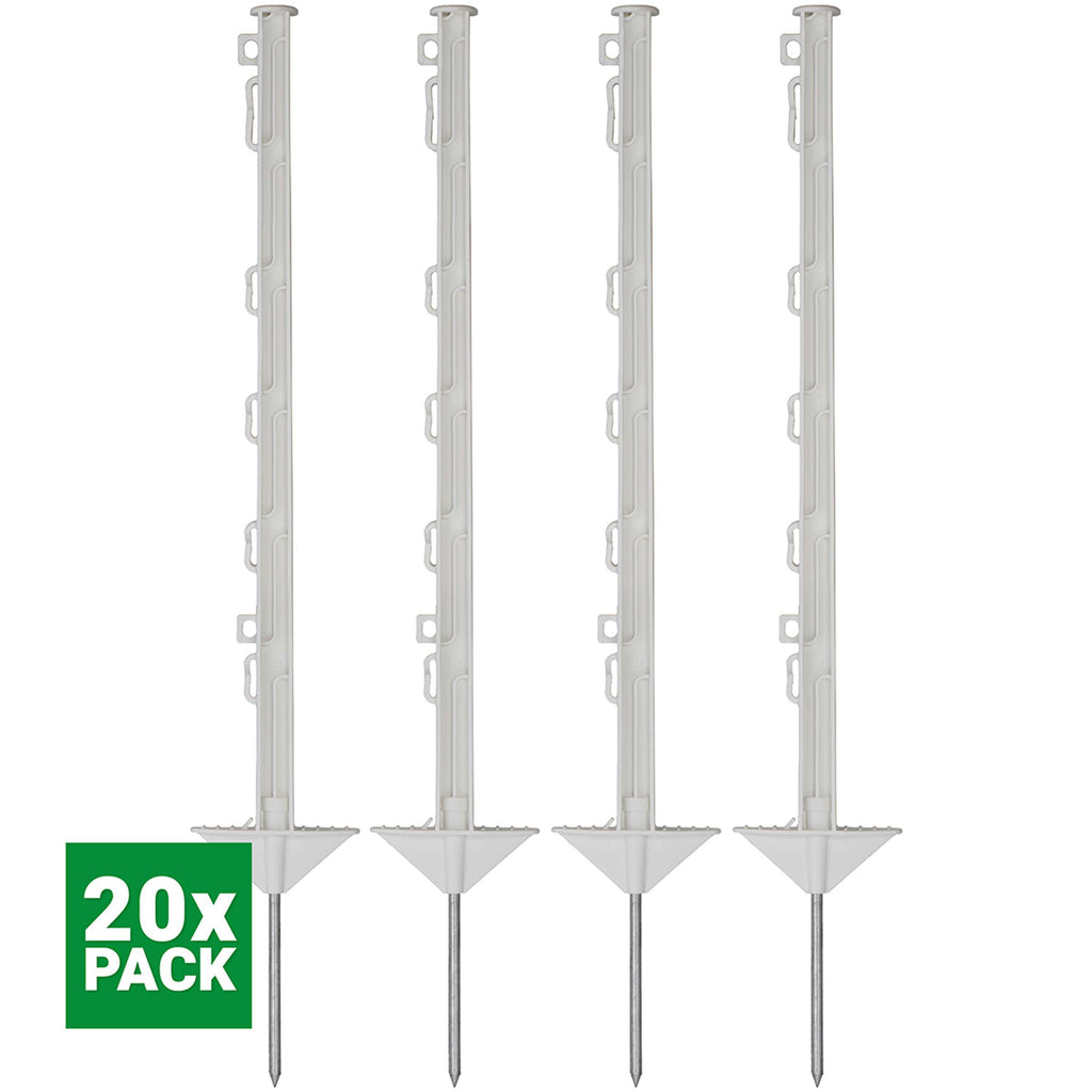 Agradi Power Słupek Pastwiskowy Classic Podwójny 75cm 20 Sztuk Biały