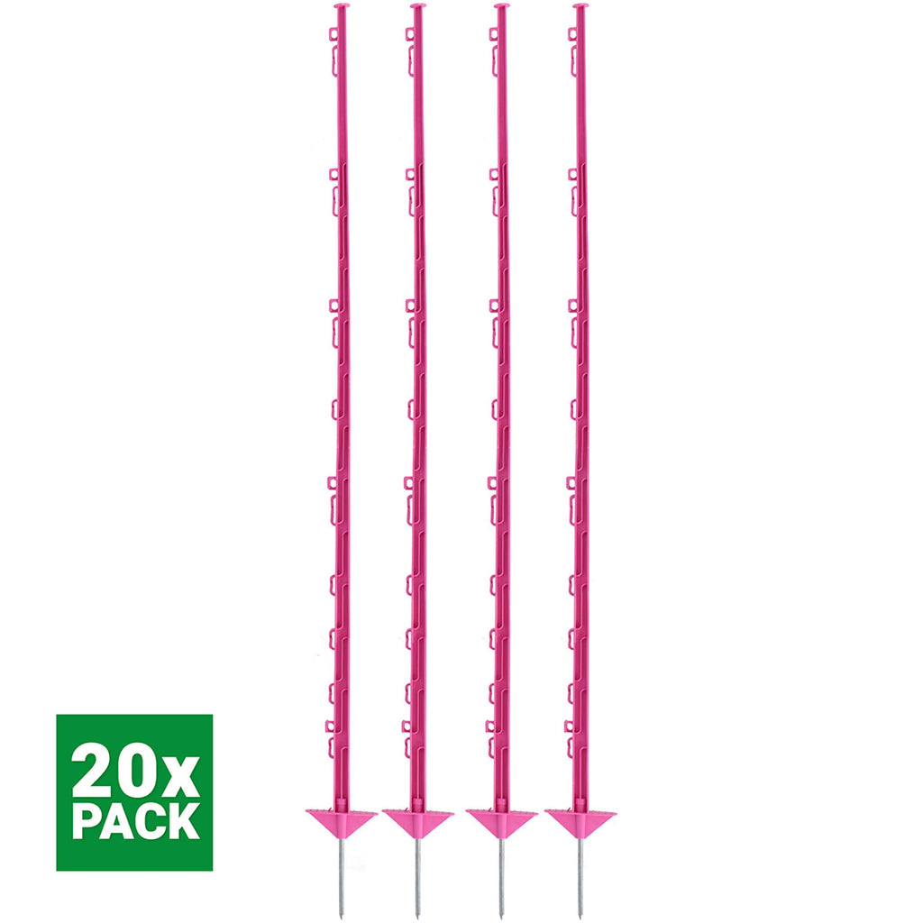 Agradi Power Słupek Pastwiskowy Classic Podwójny 150cm 20 Sztuk Różowy
