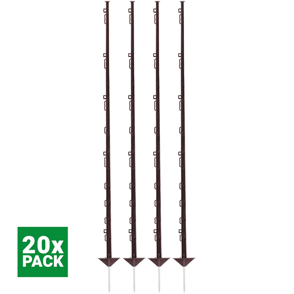 Agradi Power Słupek Pastwiskowy Classic Podwójny 150cm 20 Sztuk Brązowy