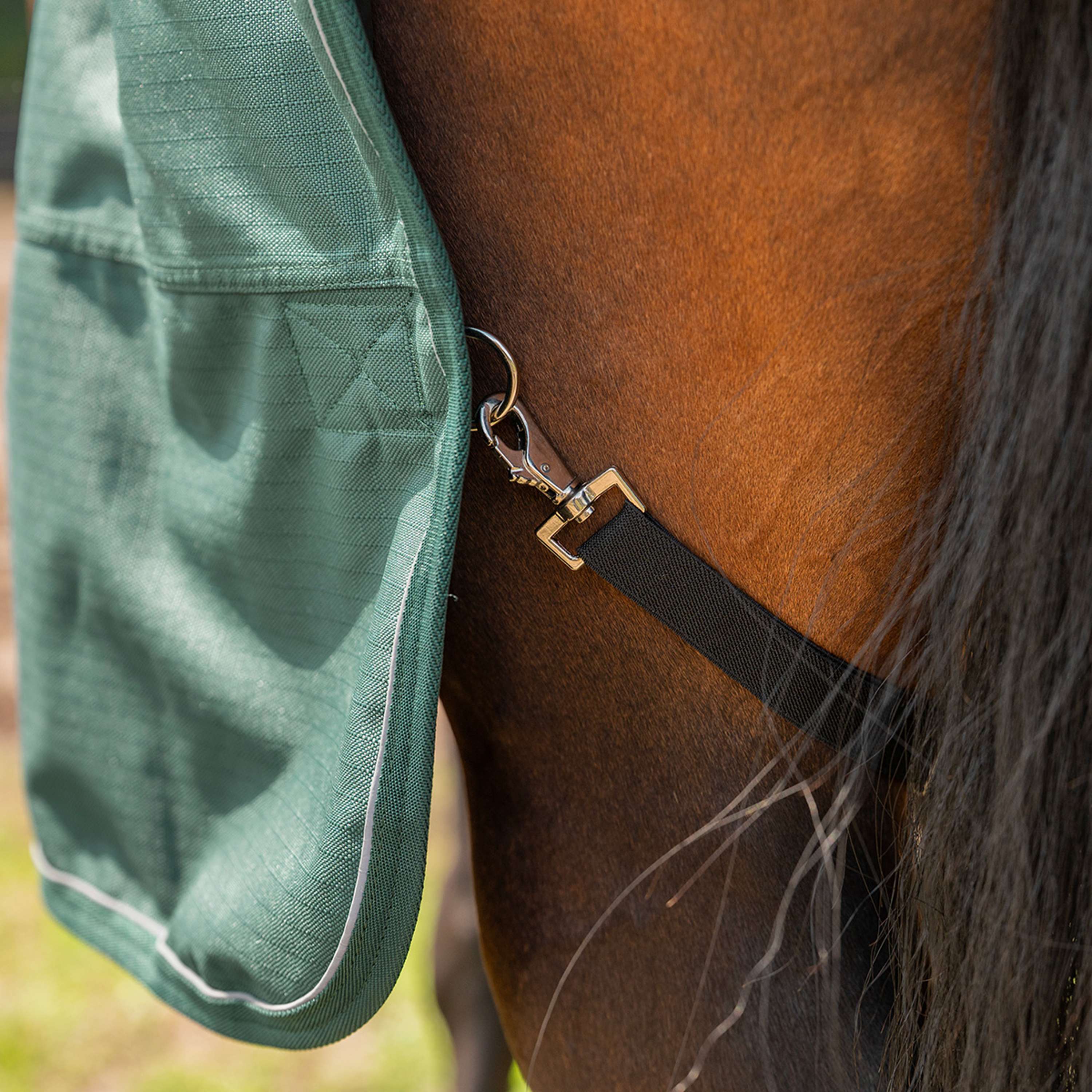 Derka padokowa Agradi Horse 1200D 0g z odblaskową lamówką, zielona