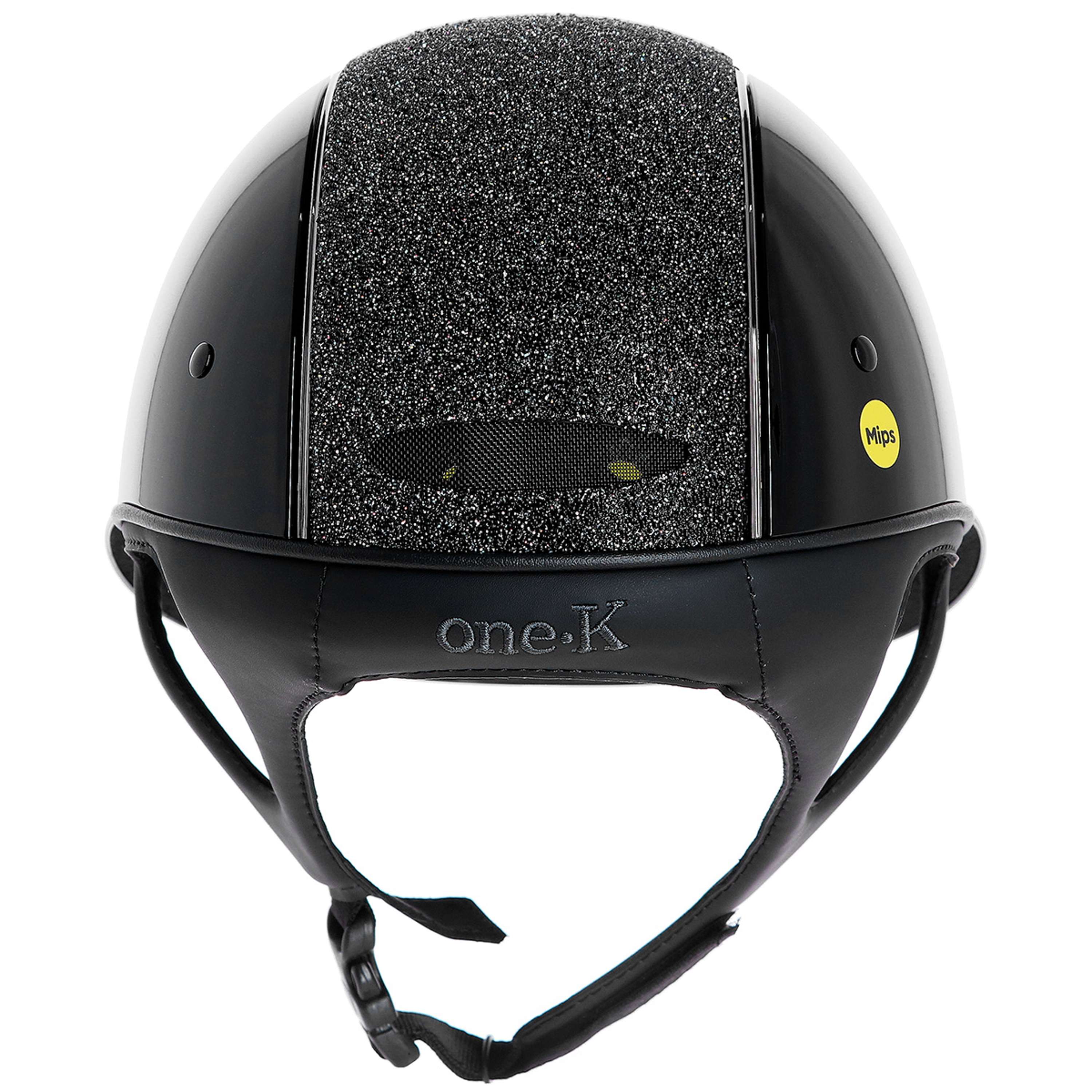 OneK Kask Jeździecki Mips Avancé Glossy Brokat Czarny