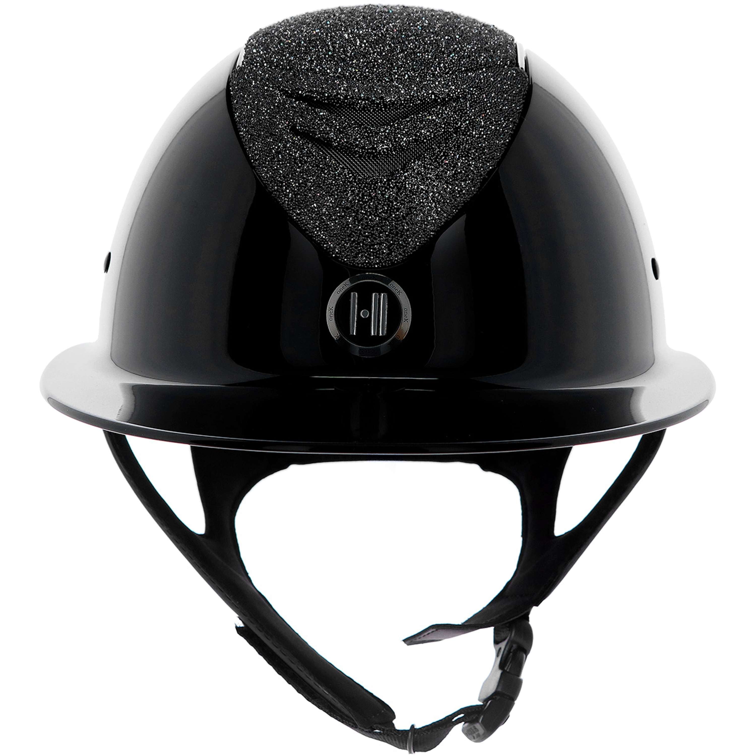 OneK Kask Jeździecki Mips Avancé Glossy Brokat Czarny
