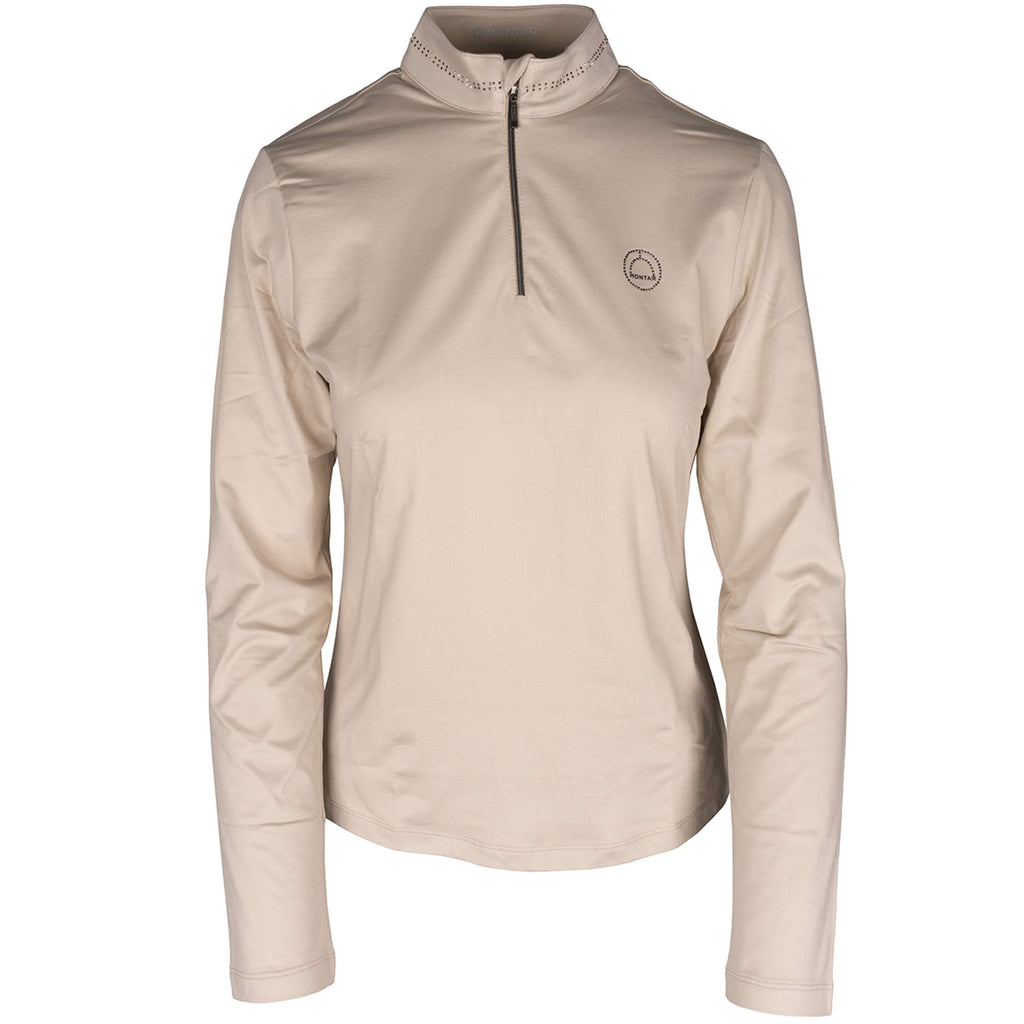 Montar Koszulka Z Długim Rękawem MoEllinor Grey Beige