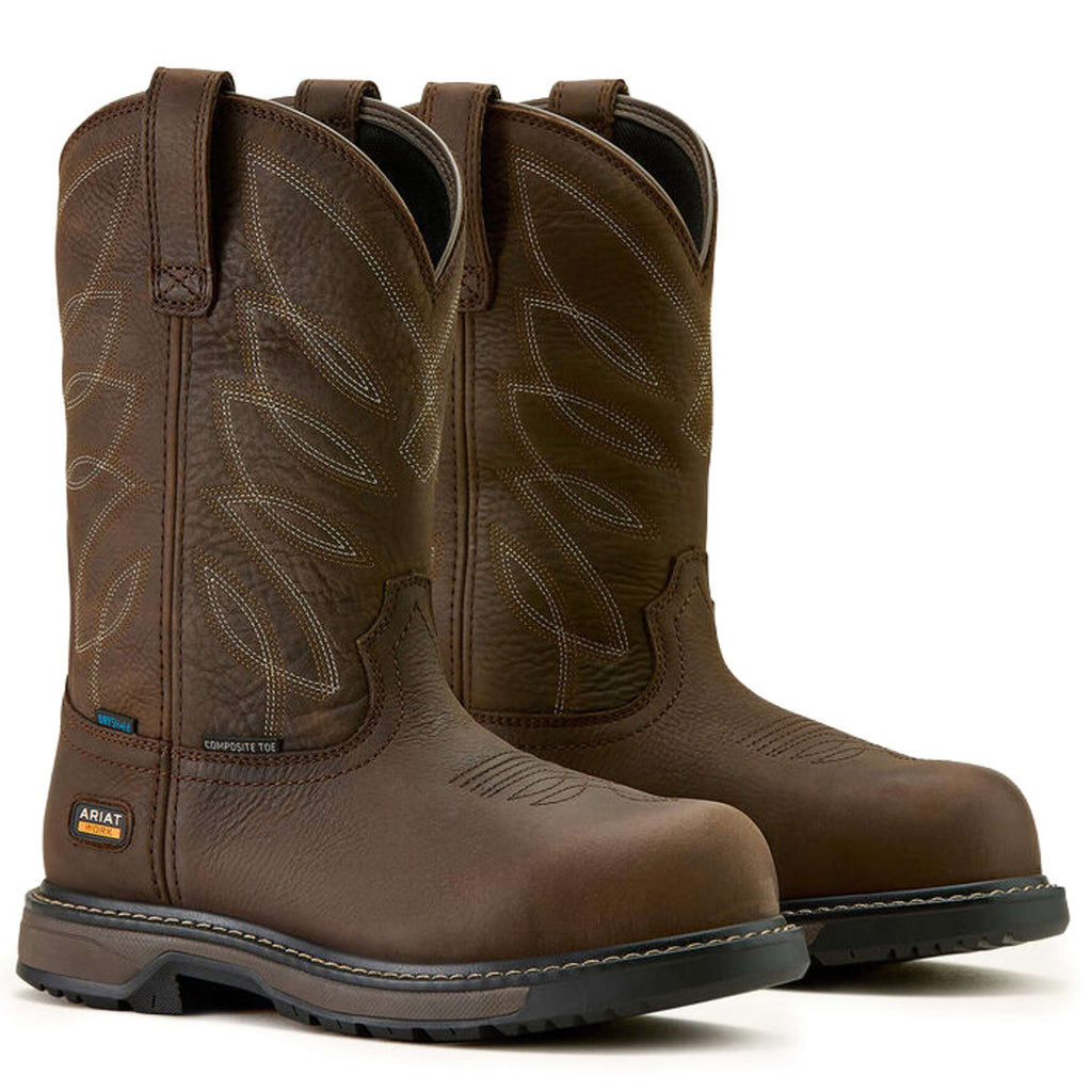 Ariat Kowbojki Riverter Pull On H2O Damskie Ciemnobrązowe
