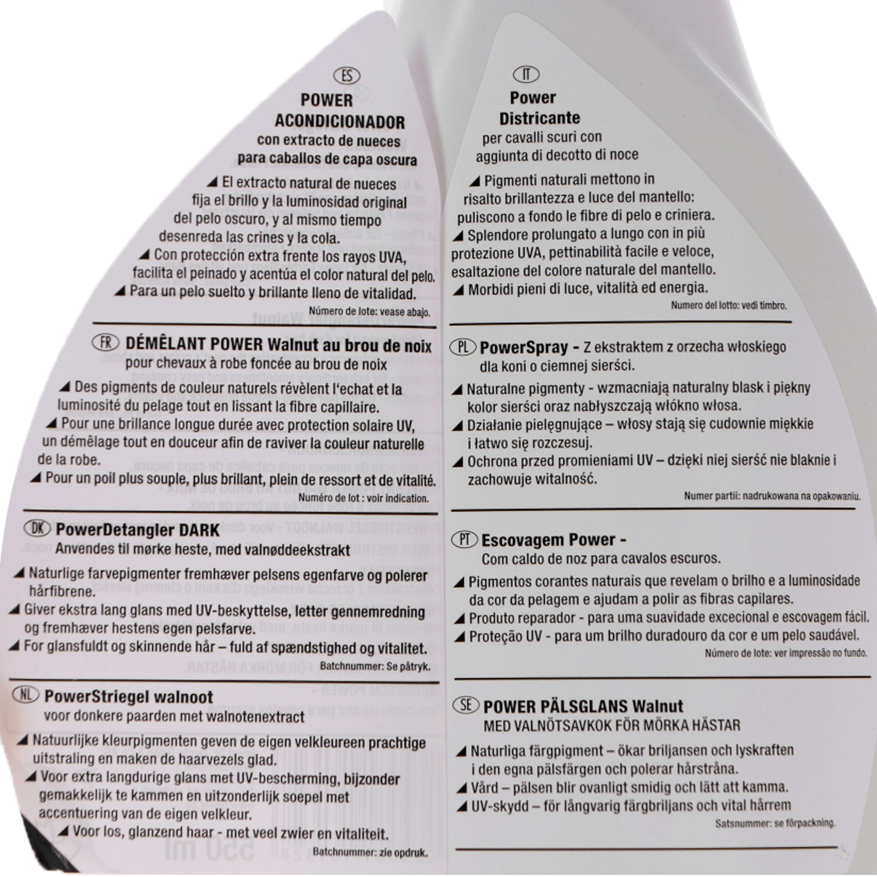 Leovet Power Detangler Spray do grzywy i ogona z orzechem włoskim (ciemne konie)
