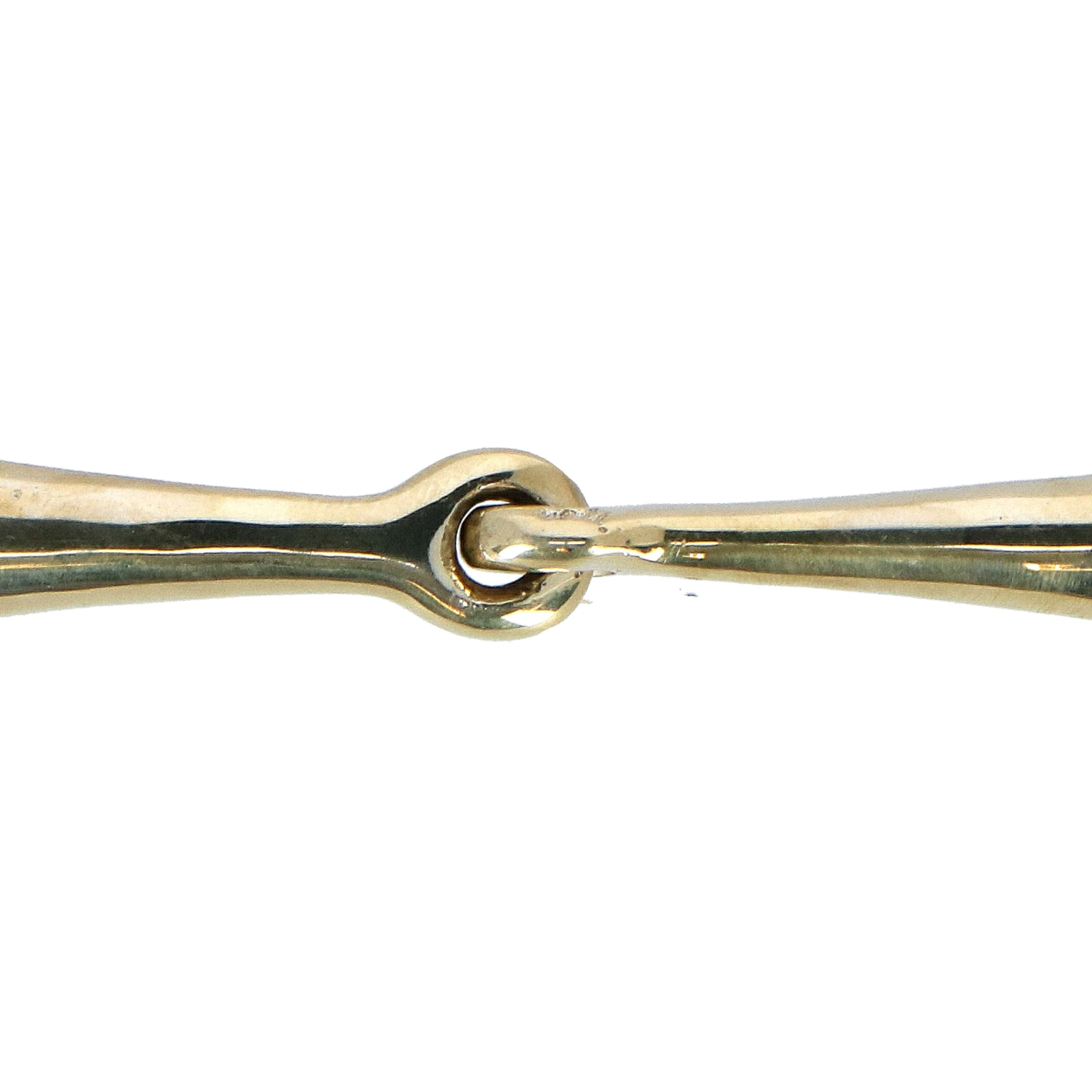 HORKA Wędzidło z kółkami stałymi 18mm Pierścień 70mm Lity Złotomosiężny