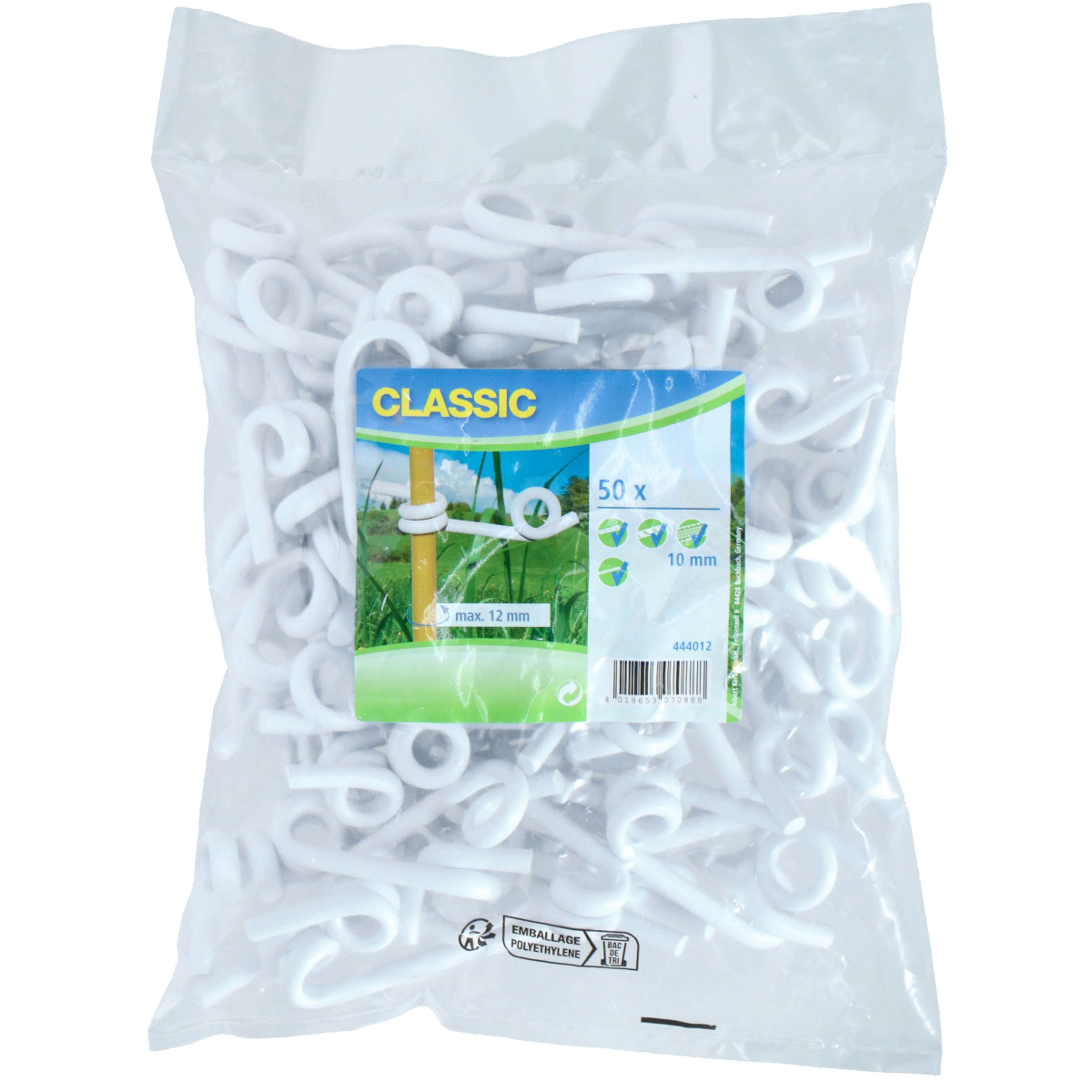 Ako Oczko Plastikowe do Włókno szklane Słupek 12mm 50 sztuk