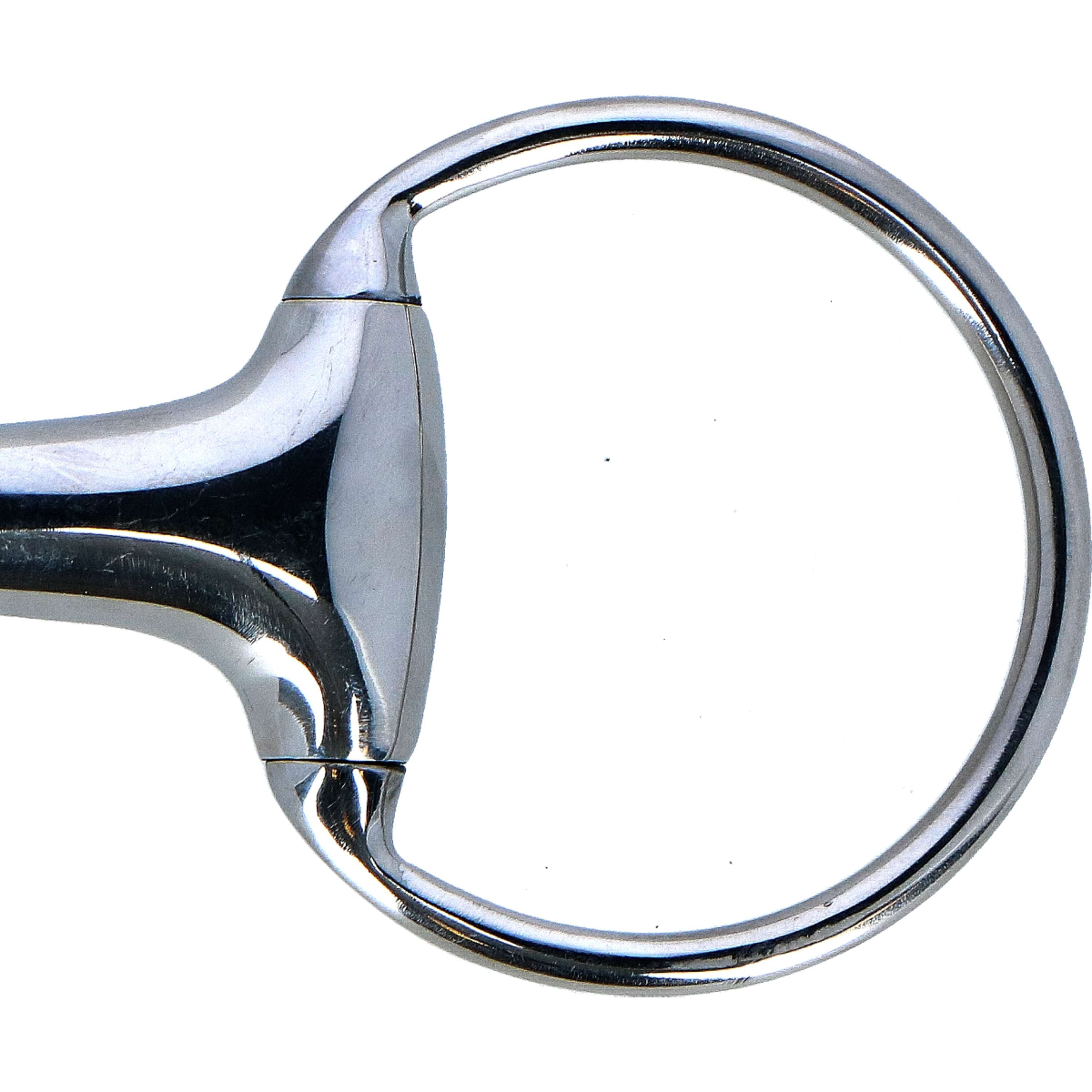 HORKA Wędzidło z kółkami stałymi podwójnie łamane, stal nierdzewna, 21 mm