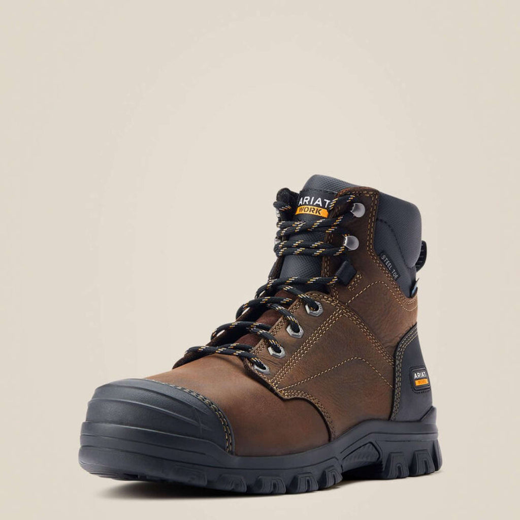 Ariat Buty Zewnętrzne Treadfast Waterproof Steel Toe Męski Ciemnobrązowy