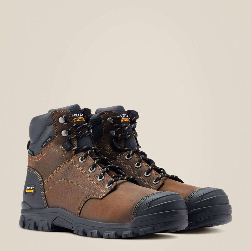Ariat Buty Zewnętrzne Treadfast Waterproof Steel Toe Męski Ciemnobrązowy