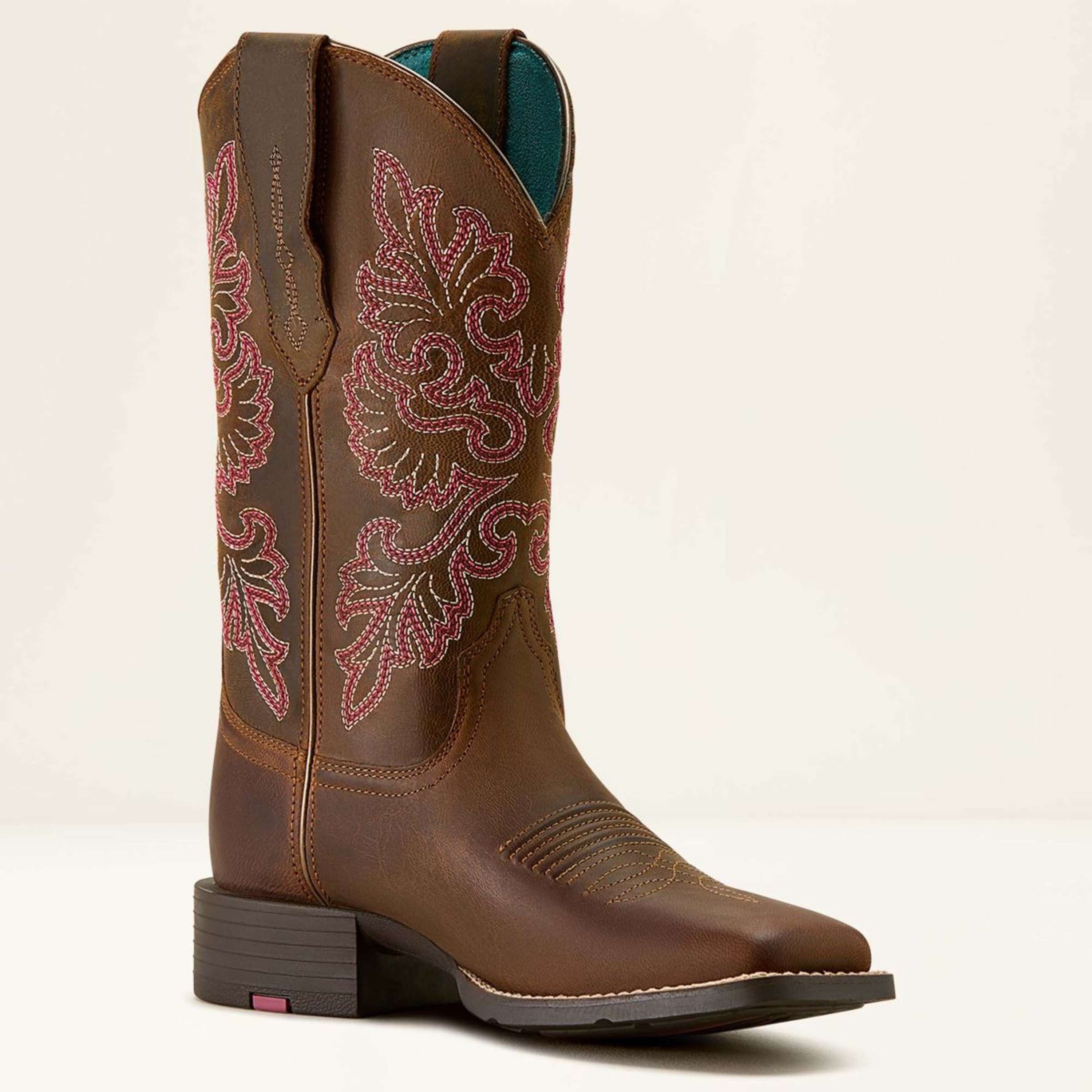Ariat Kowbojki Round Up Wide Square Toe Sassy Brown