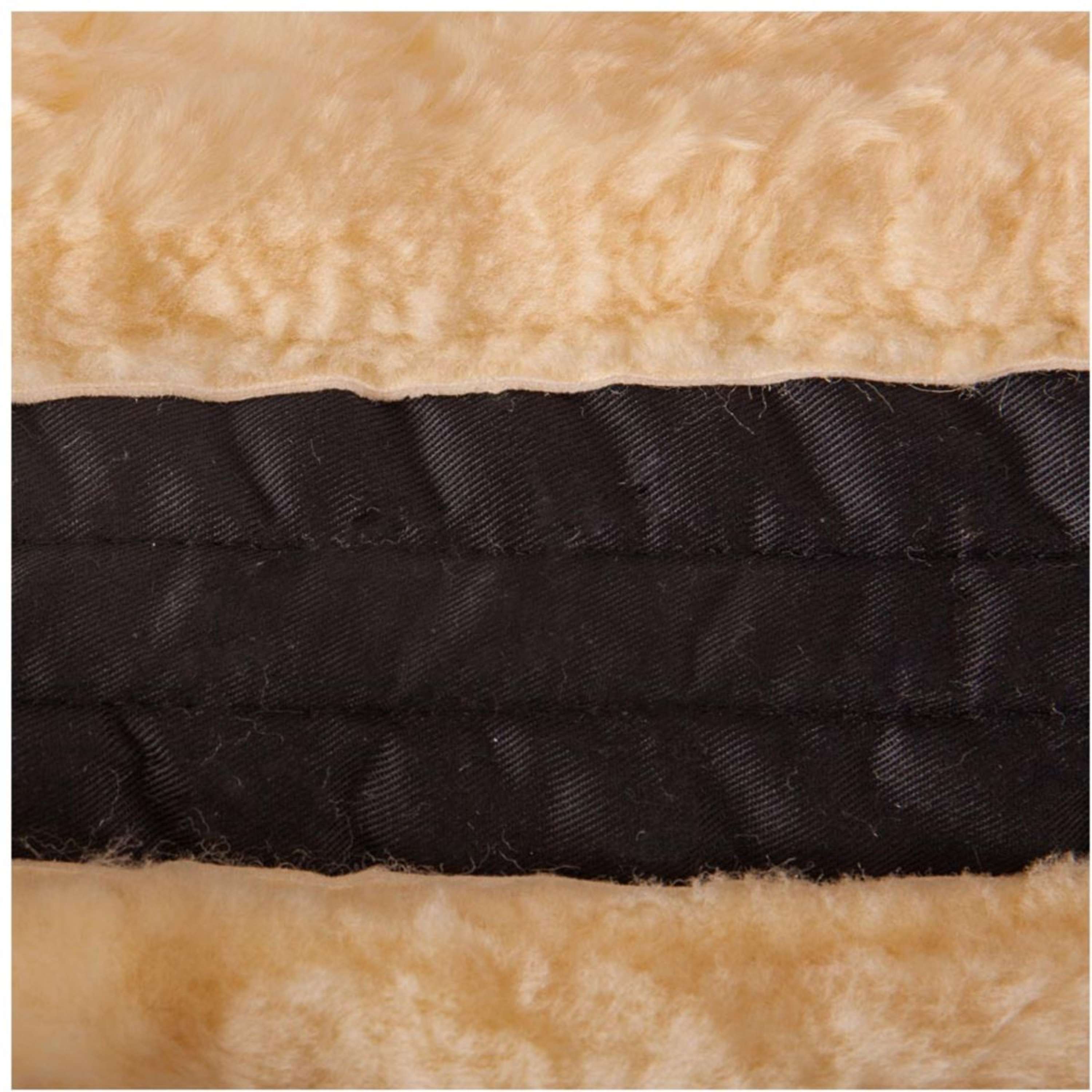 BR Podkład Pod Siodło Z Kanałem Kręgosłupa Obszycie Sheepskin Czarny/Naturalny