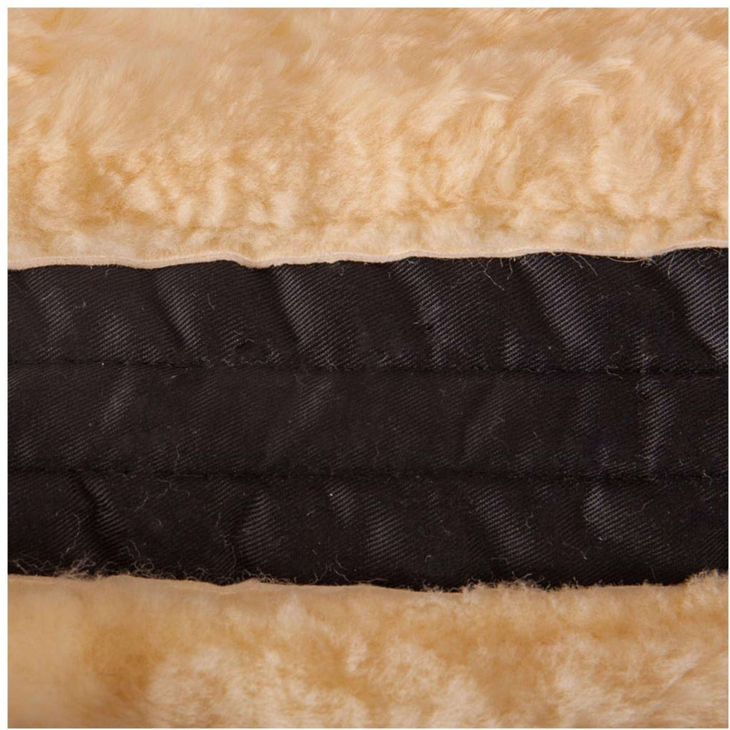 BR Podkład Pod Siodło Z Kanałem Kręgosłupa Obszycie Sheepskin Czarny/Naturalny
