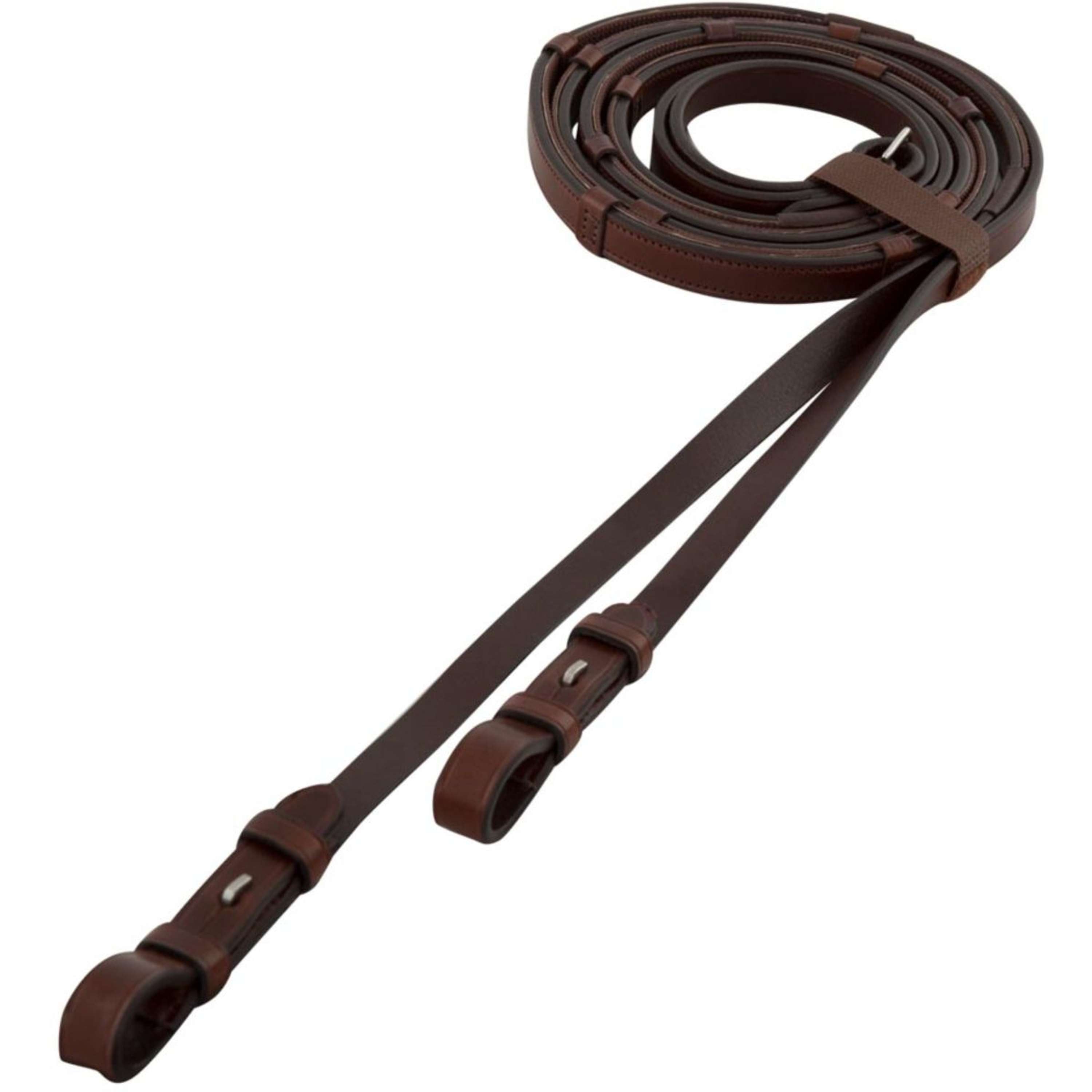 BR Wodza Ujeżdżenie Skóra/Guma Stopery 16mm Dębowy/Srebrny