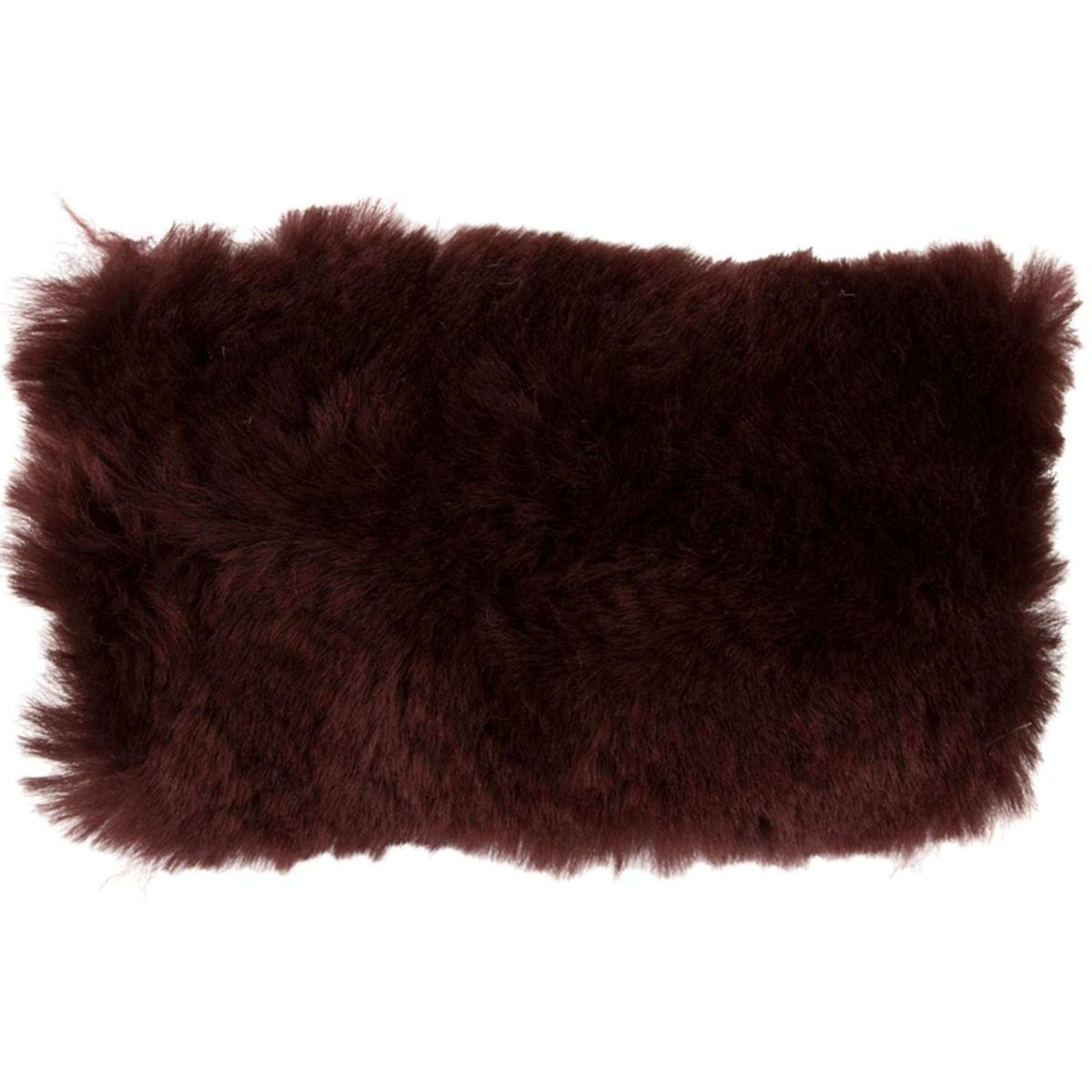 BR Ochraniacz Łańcuszka Podbródkowego Owcza Skóra 8cm Brązowy