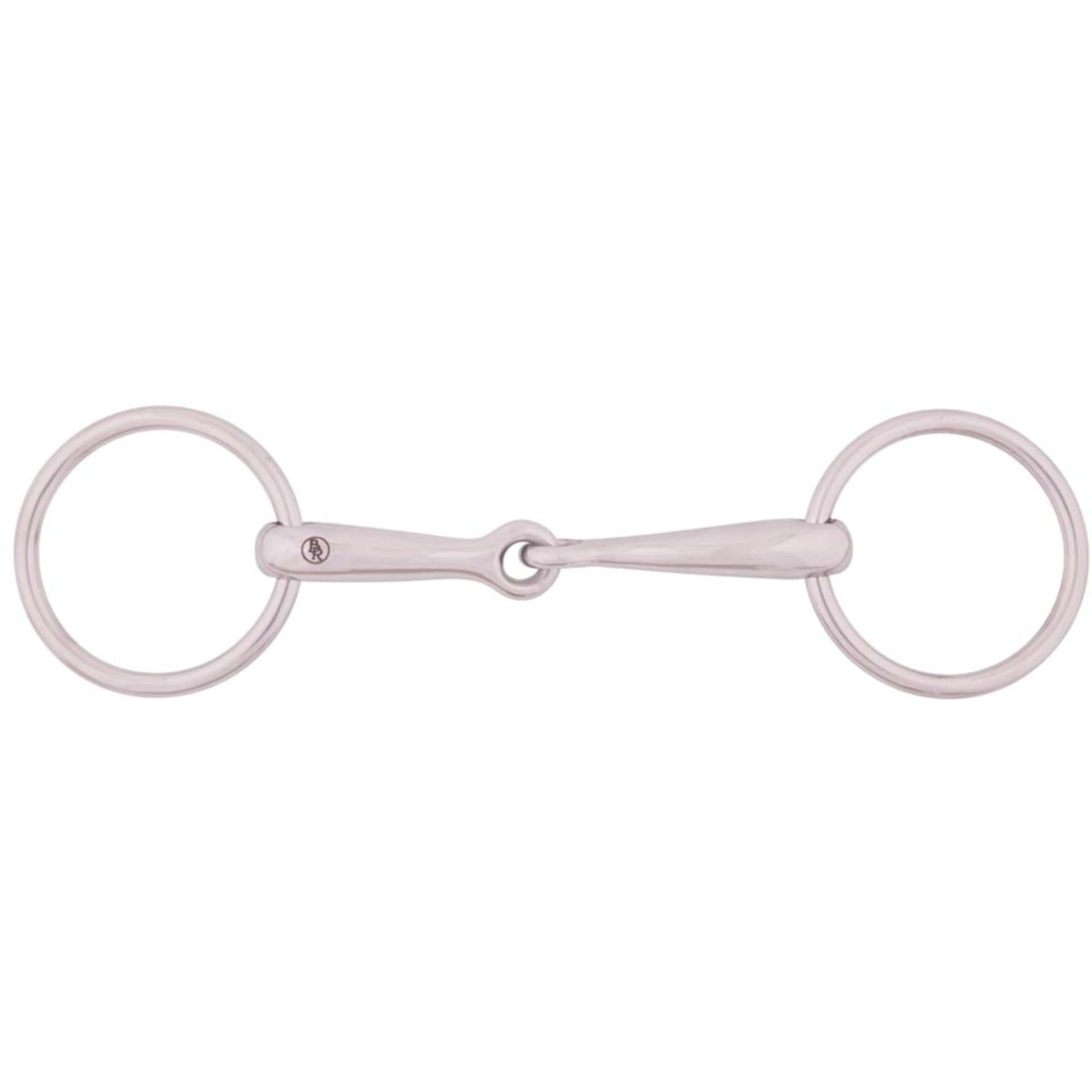 BR Wędzidło z ruchomymi kółkami Pony pełne 14mm STALOWE