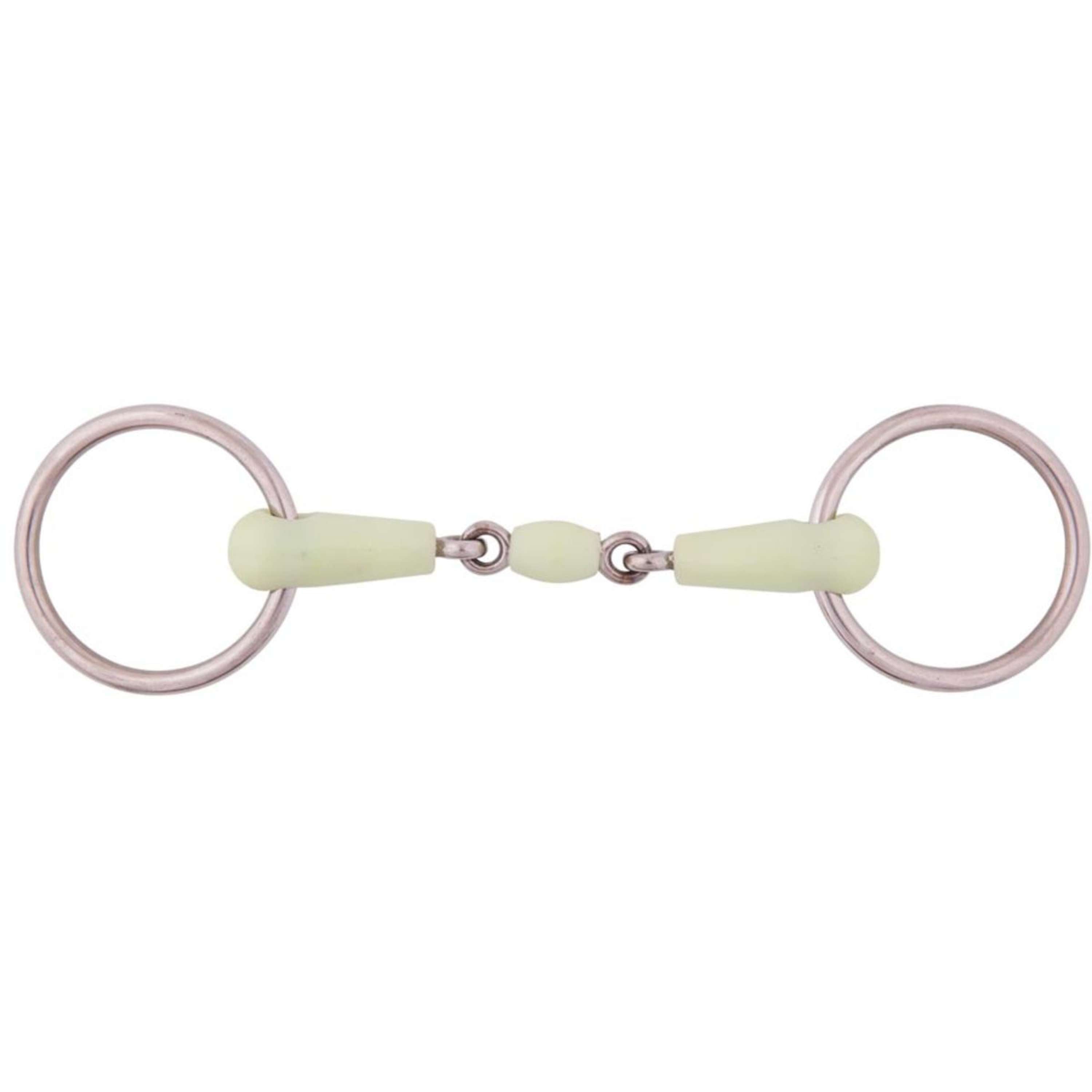 BR Wędzidło z ruchomymi kółkami Jabłkowy Mouth 18mm Podwójny Łamany STALOWY
