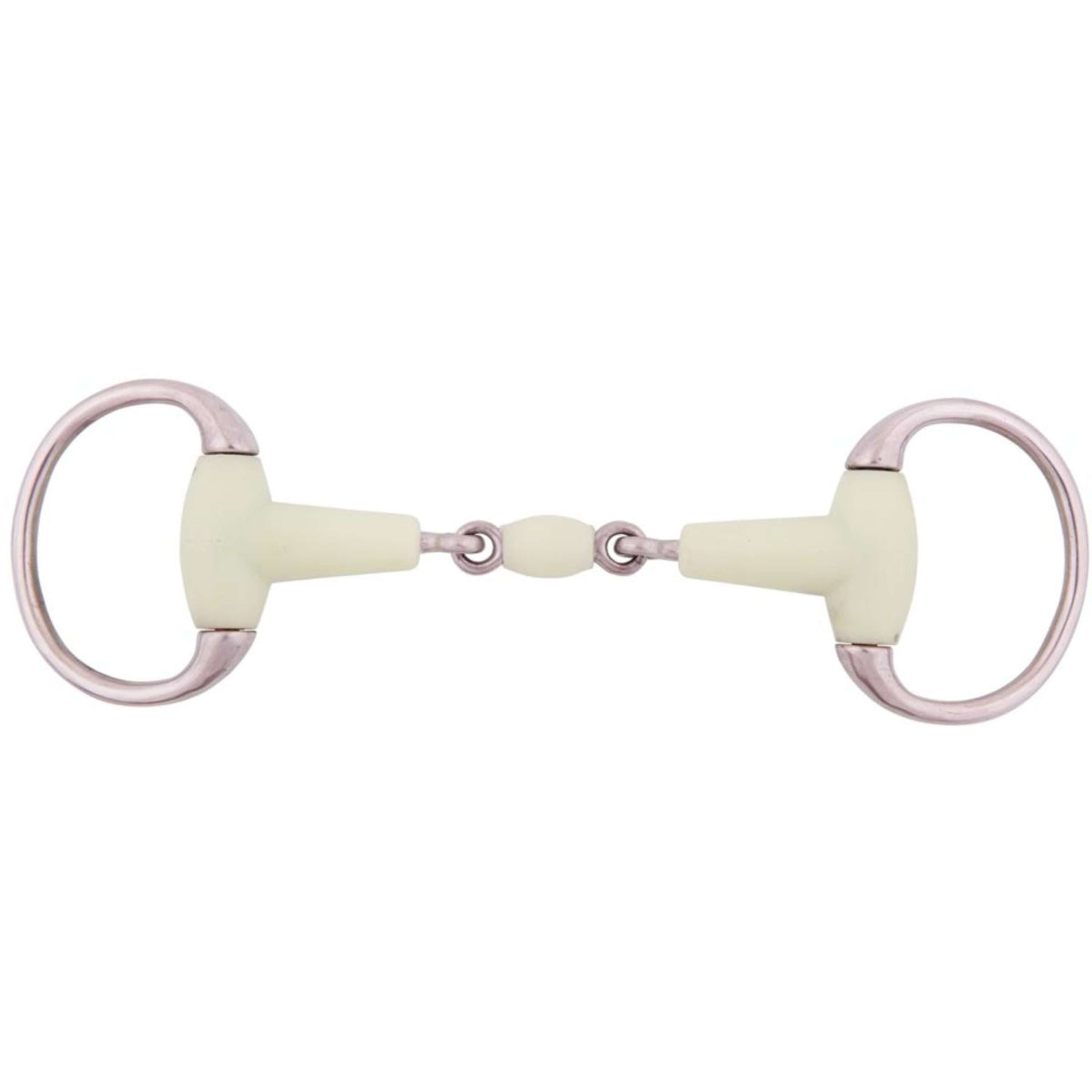 BR Wędzidło z kółkami stałymi Jabłkowy Mouth 18mm Kółka Podwójnie łamany STALOWY