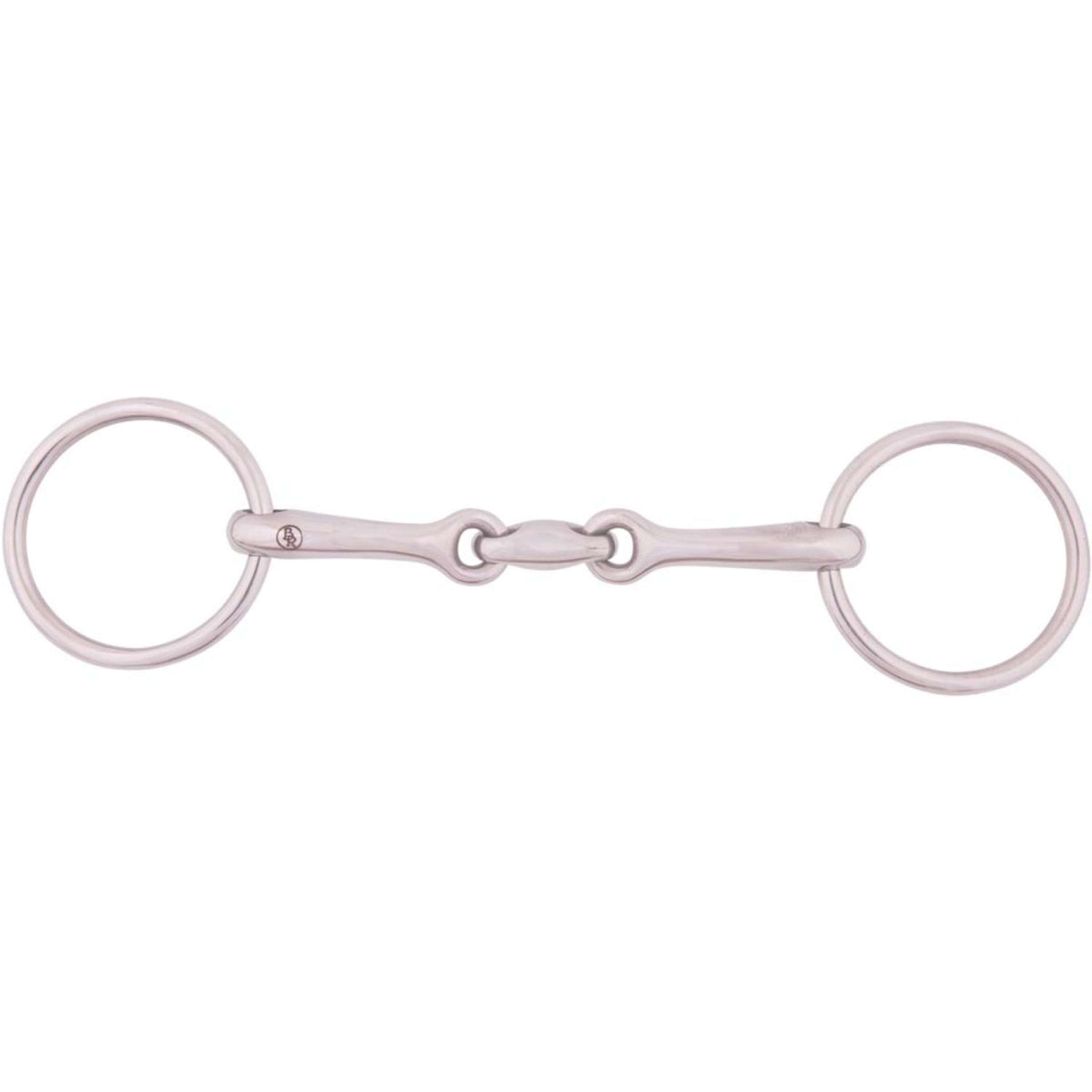 BR Wędzidło typu Baucher, pełne, 13 mm, podwójnie łamane, ze stali nierdzewnej