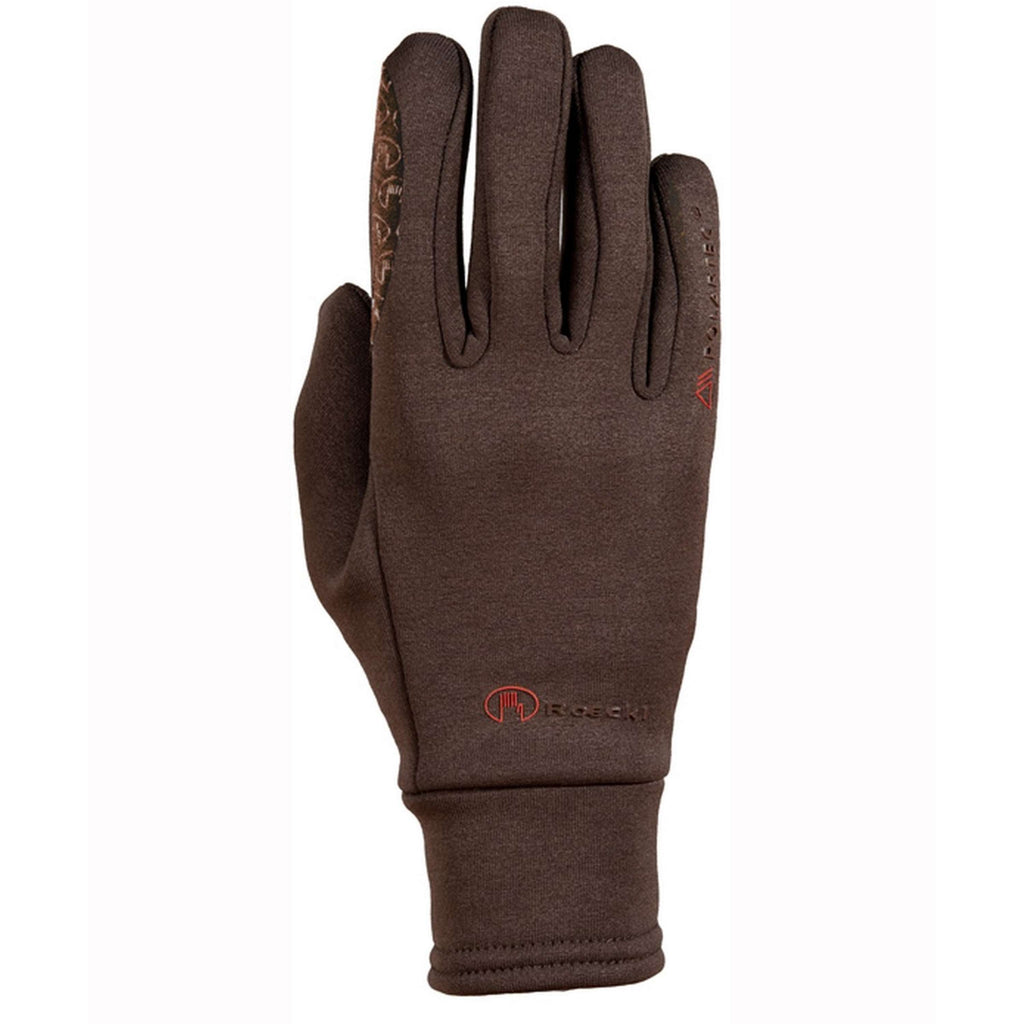 Roeckl Rękawice Jeździeckie Warwick Polartec mokka