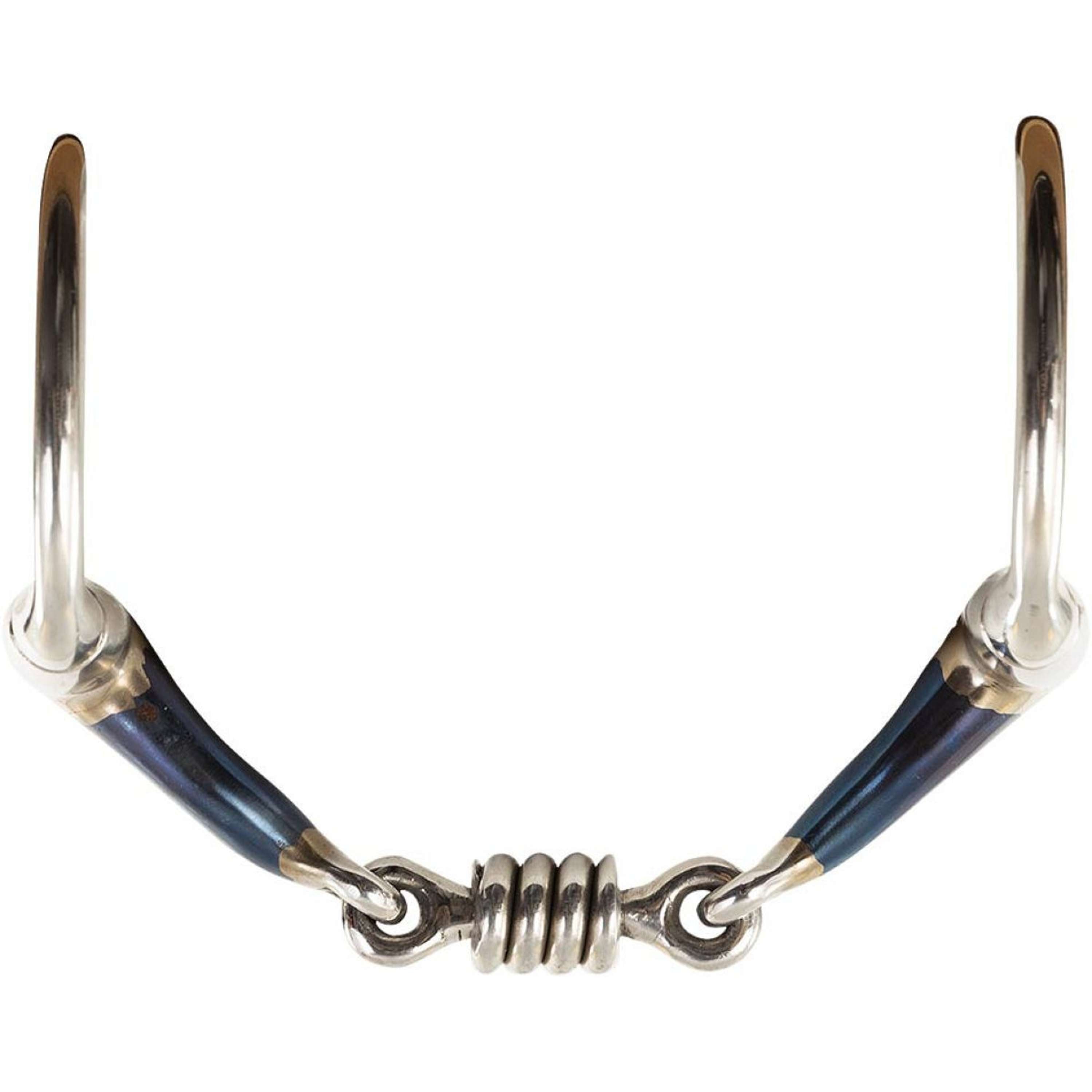 BR Wędzidło z wąsami Sweet Iron, nierdzewny roller, podwójnie łamane, 14 mm