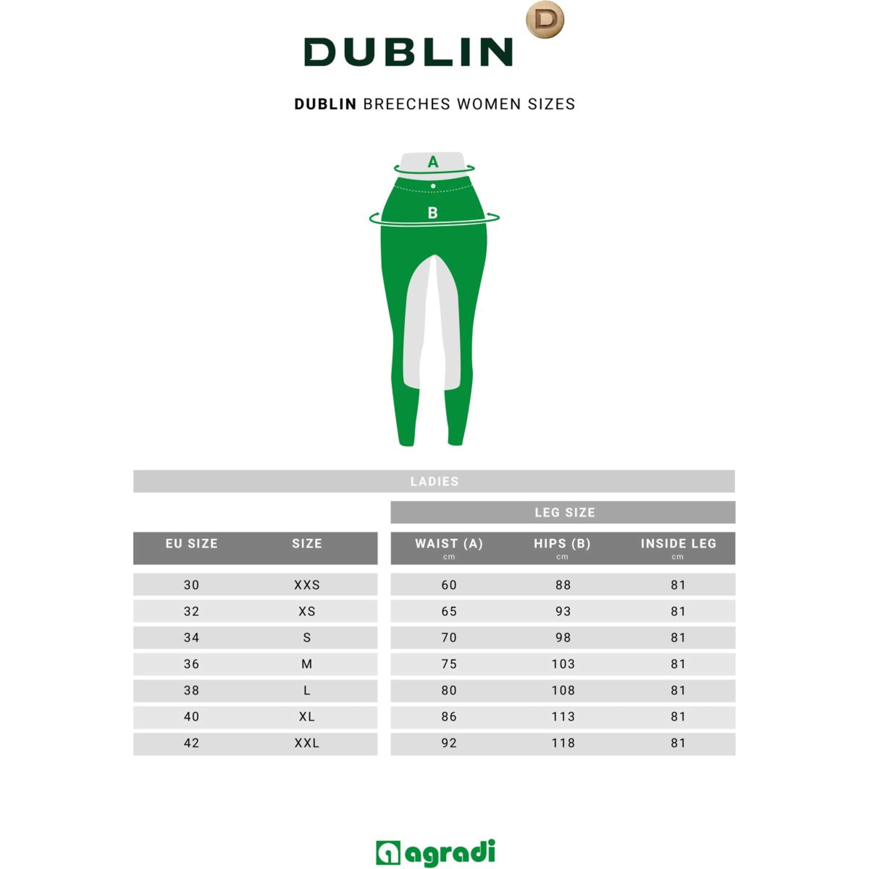 Dublin Bryczesy Shona Full Zamsz Sheet Niebieski Dżinsowy/Granatowy