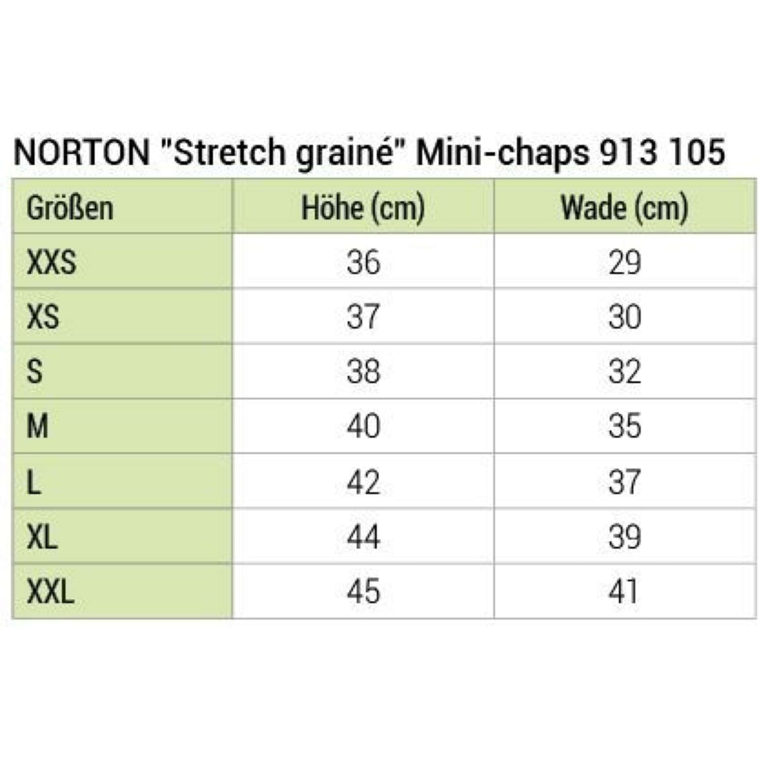 Norton Minichaps Stretch Grain Czarny