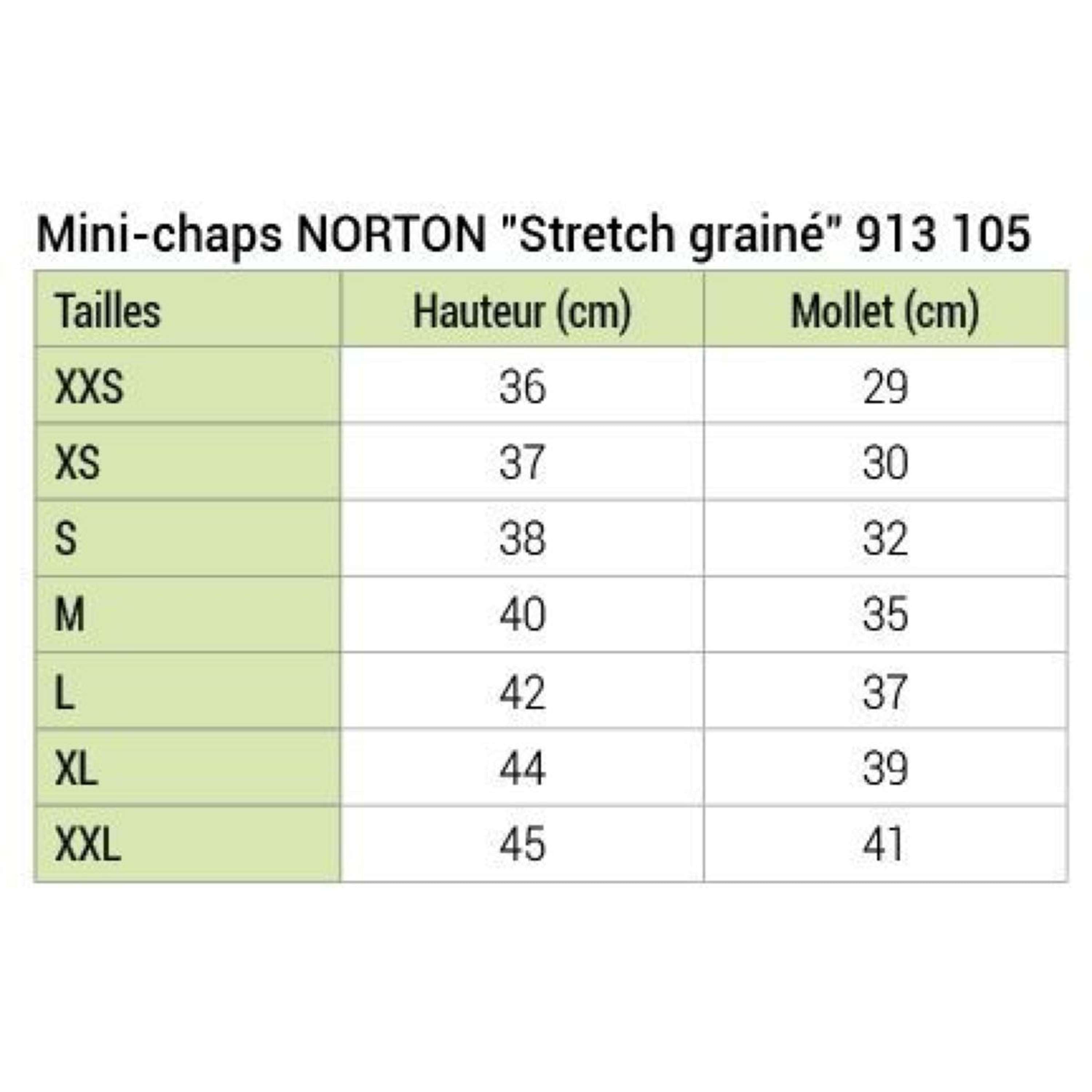Norton Minichaps Stretch Grain Czarny