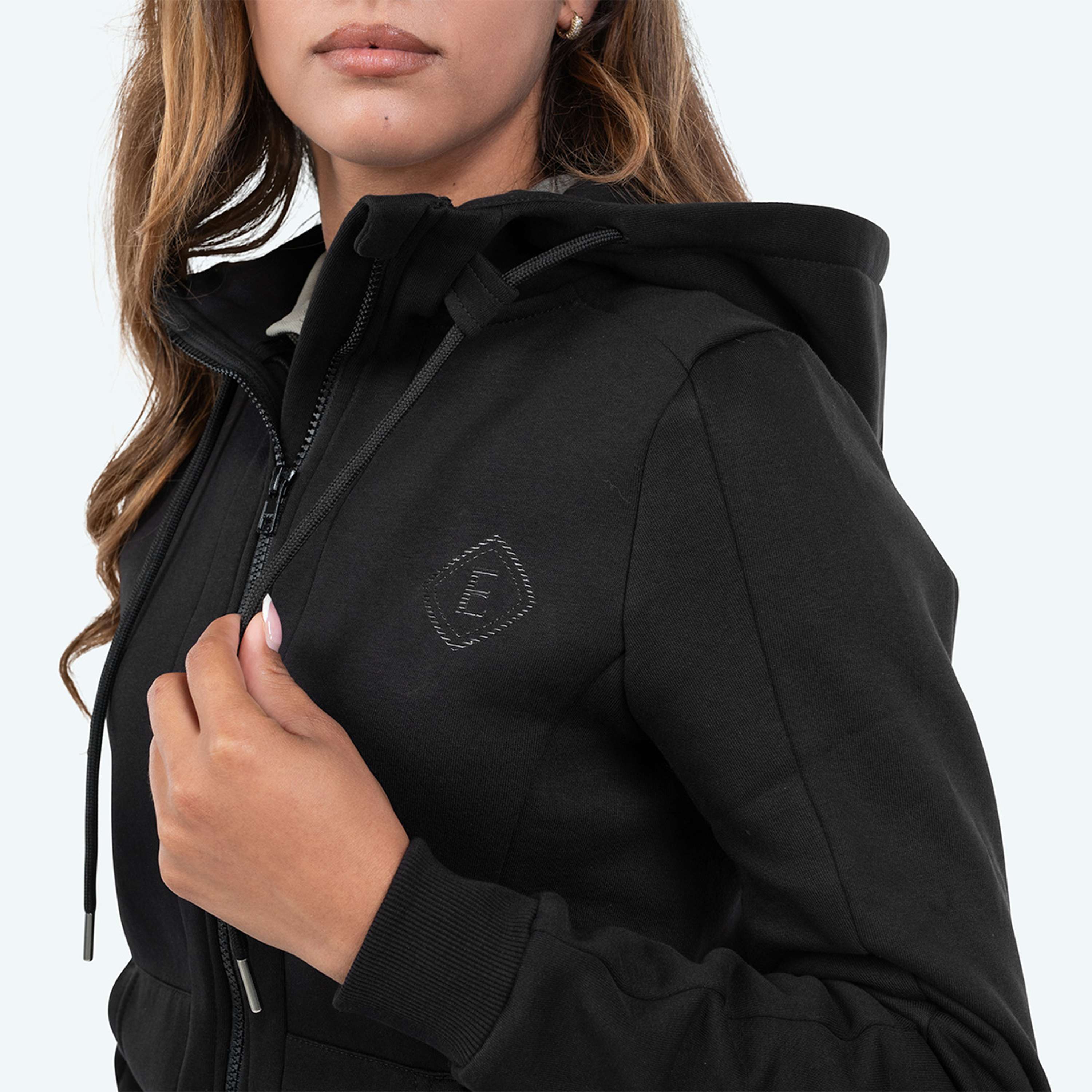 Elvera Equestrian Bluza Z Kapturem I Zamkiem EEValera Czarny