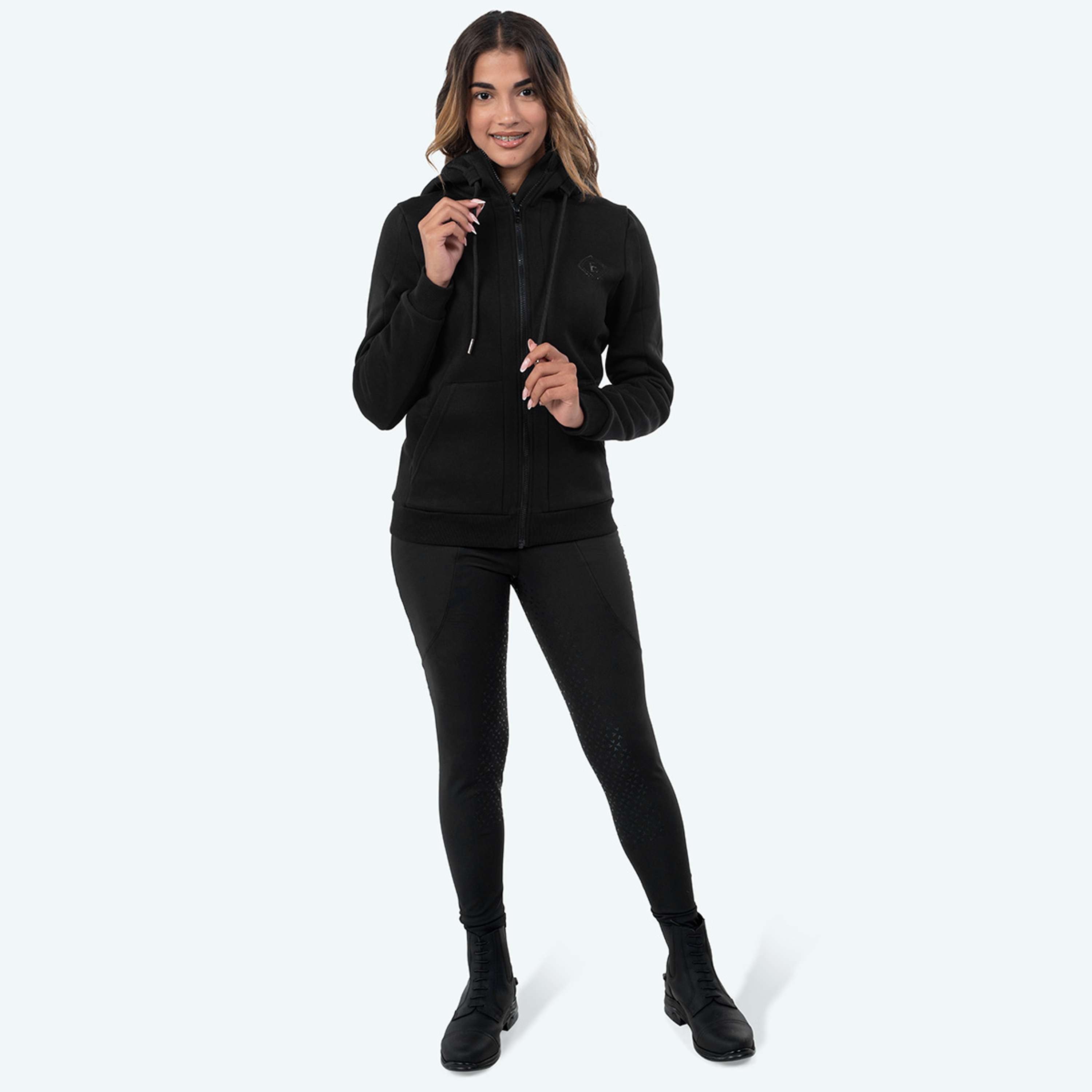 Elvera Equestrian Bluza Z Kapturem I Zamkiem EEValera Czarny