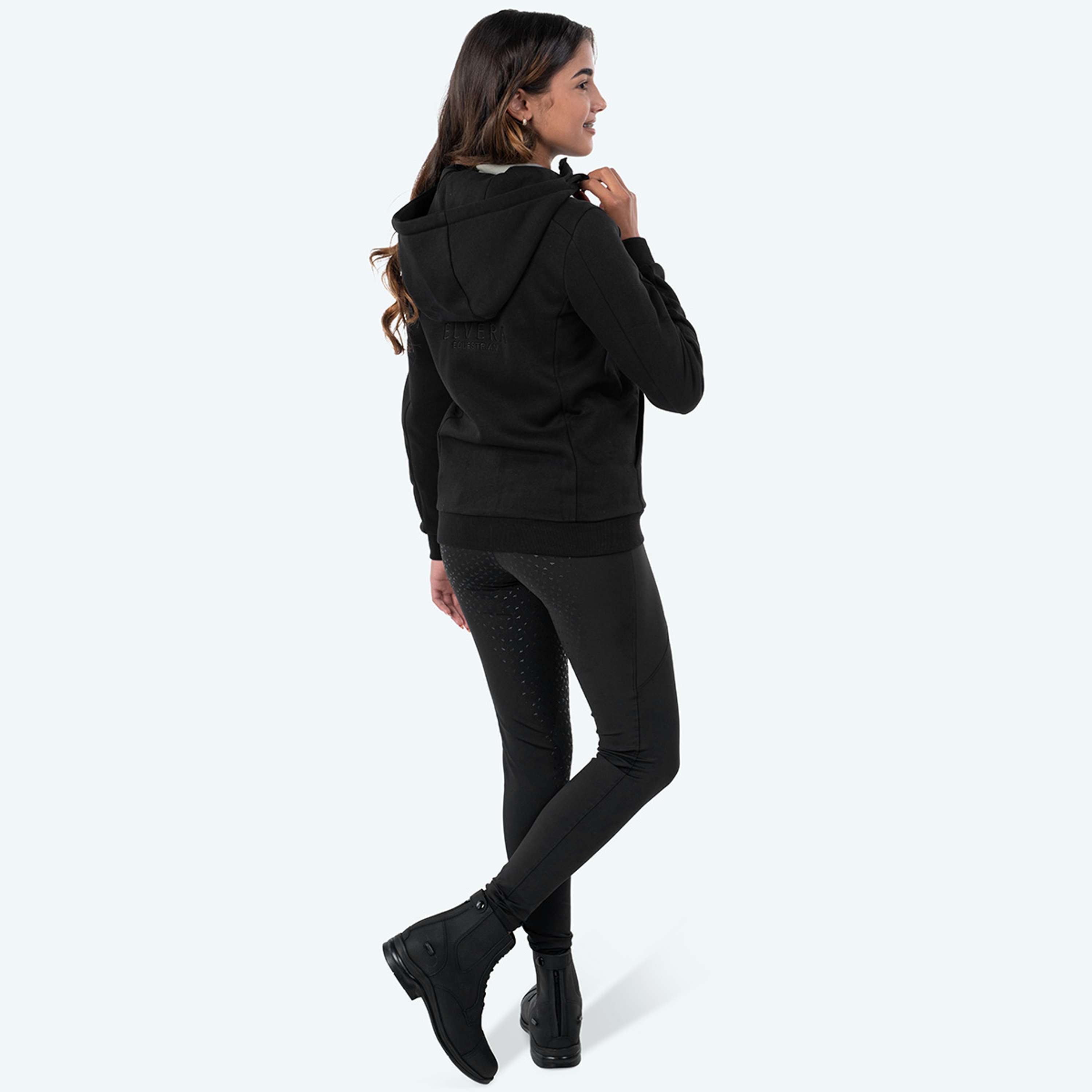 Elvera Equestrian Bluza Z Kapturem I Zamkiem EEValera Czarny