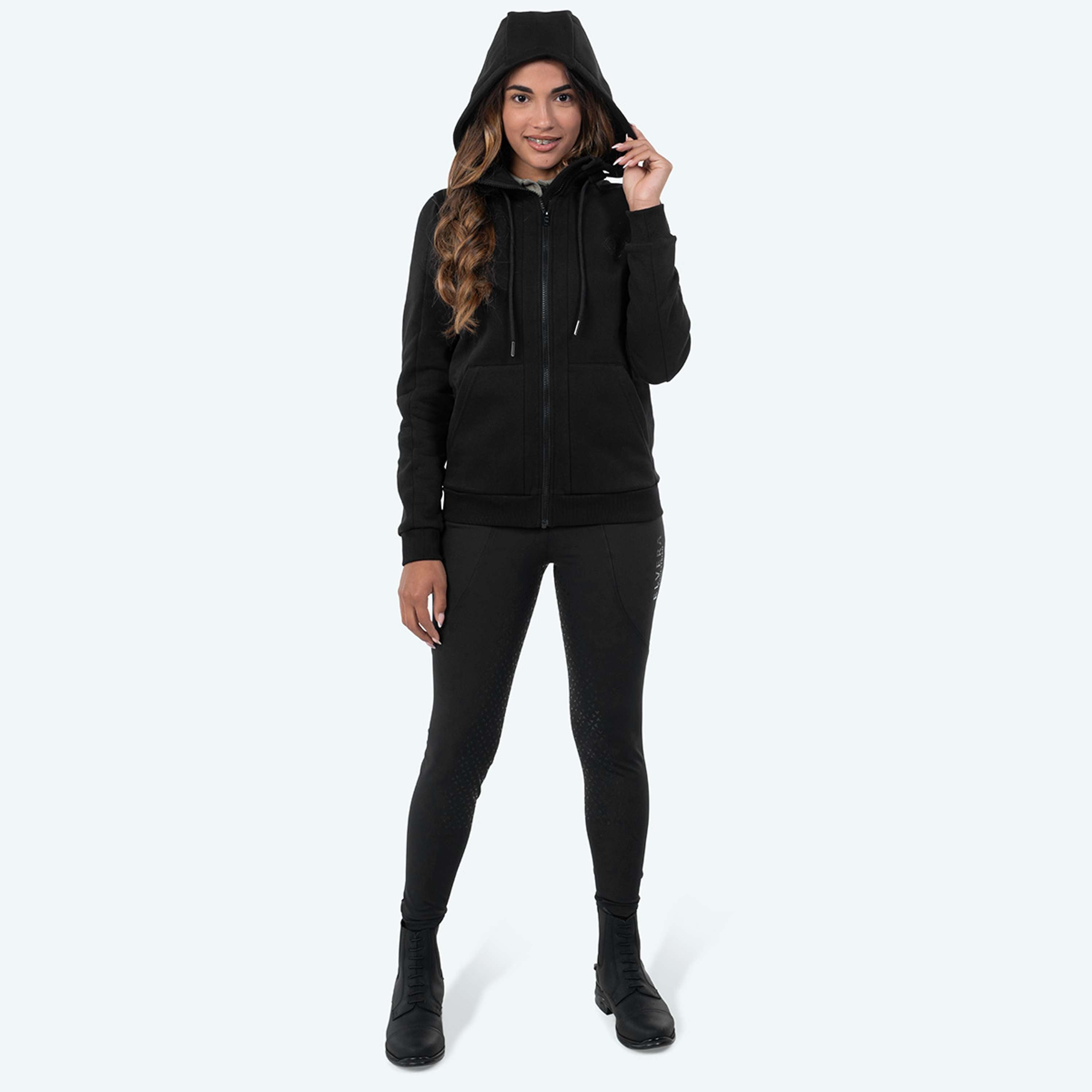 Elvera Equestrian Bluza Z Kapturem I Zamkiem EEValera Czarny