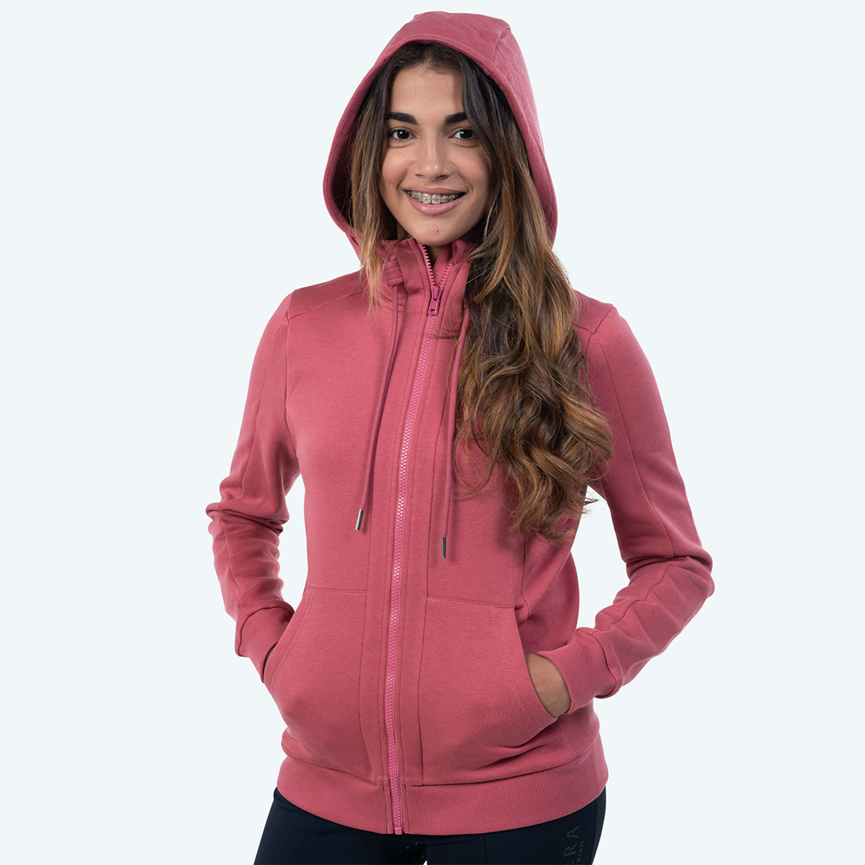 Elvera Equestrian Bluza Z Kapturem I Zamkiem EEValera Mauve Wood
