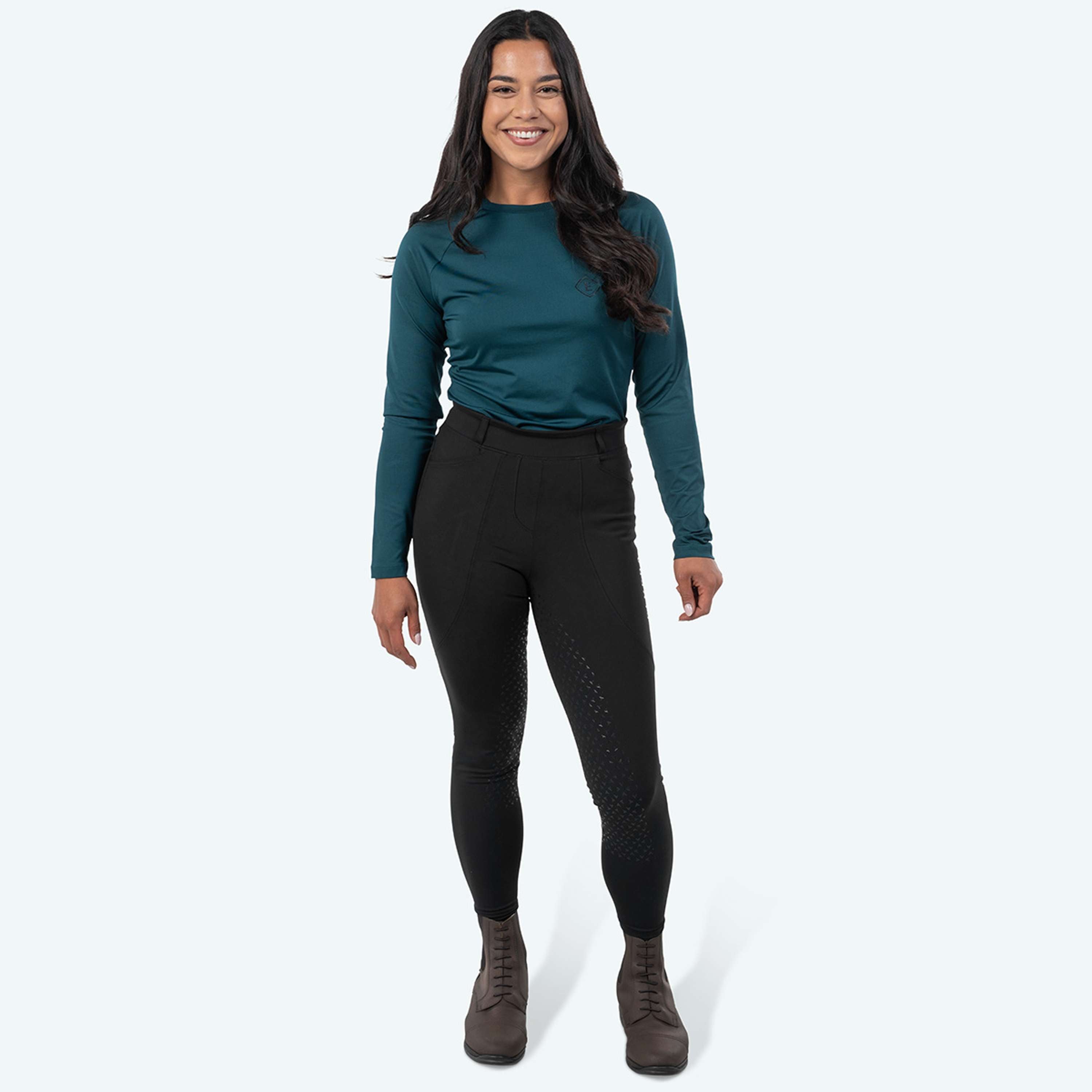Elvera Equestrian Legginsy Jeździeckie Motion Solid Black