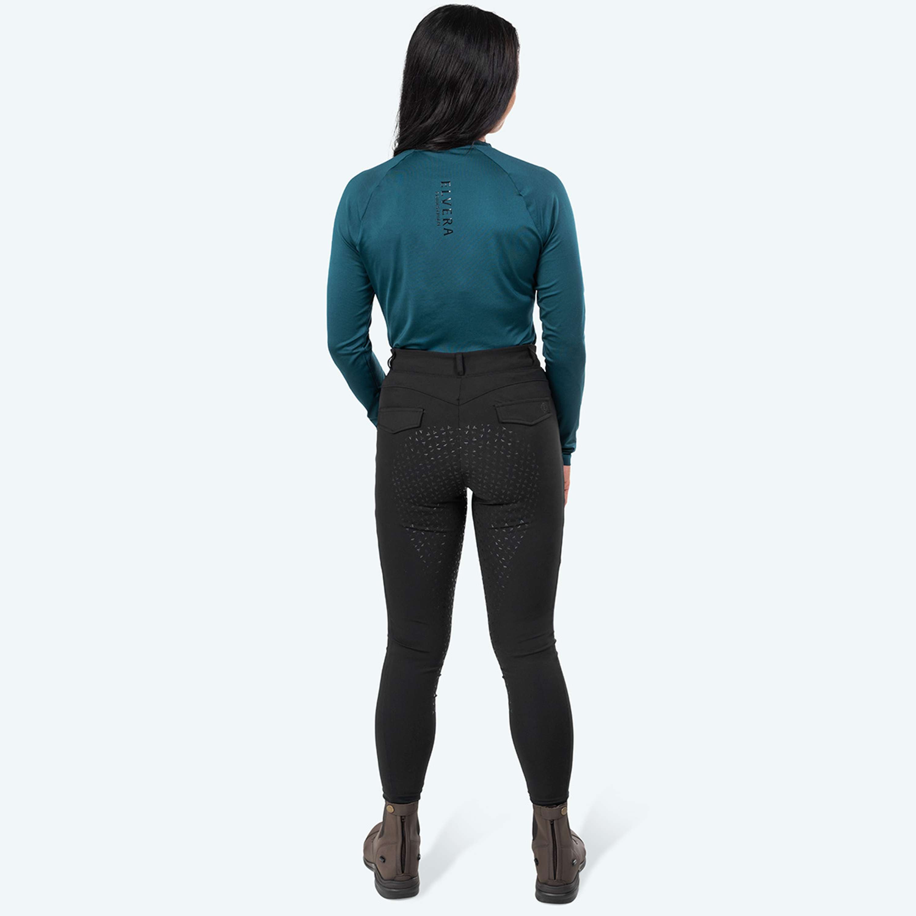 Elvera Equestrian Legginsy Jeździeckie Motion Solid Black