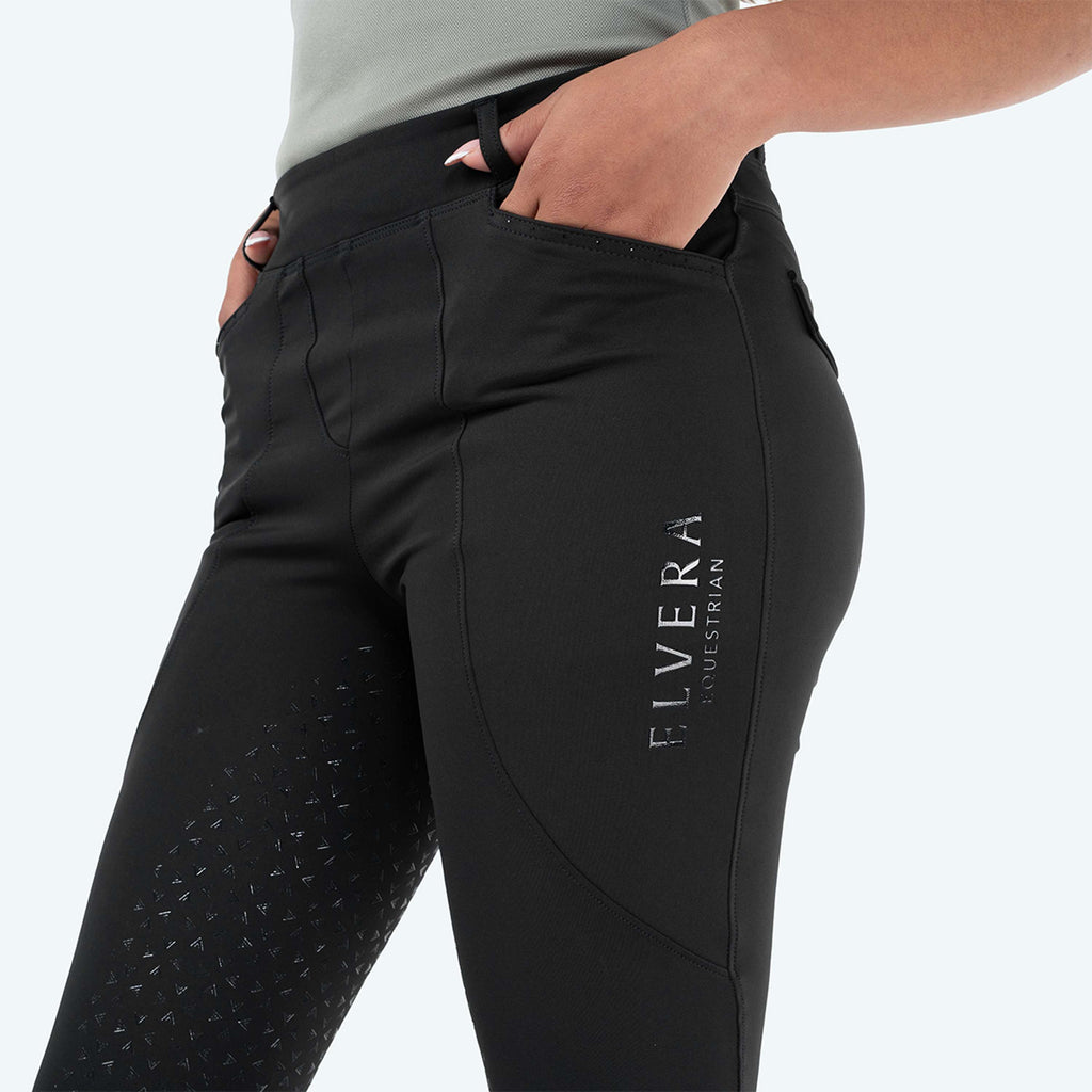 Elvera Equestrian Bryczesy Jeździeckie Motion Bling Solid Black