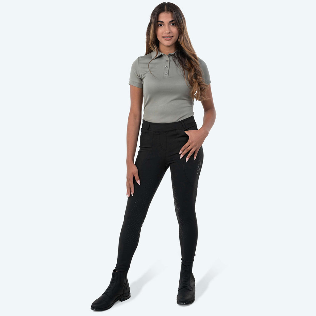 Elvera Equestrian Legginsy Jeździeckie Motion Bling Solid Black