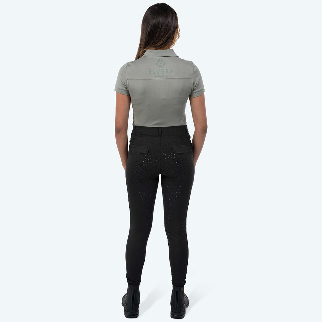 Elvera Equestrian Bryczesy Jeździeckie Motion Bling Solid Black