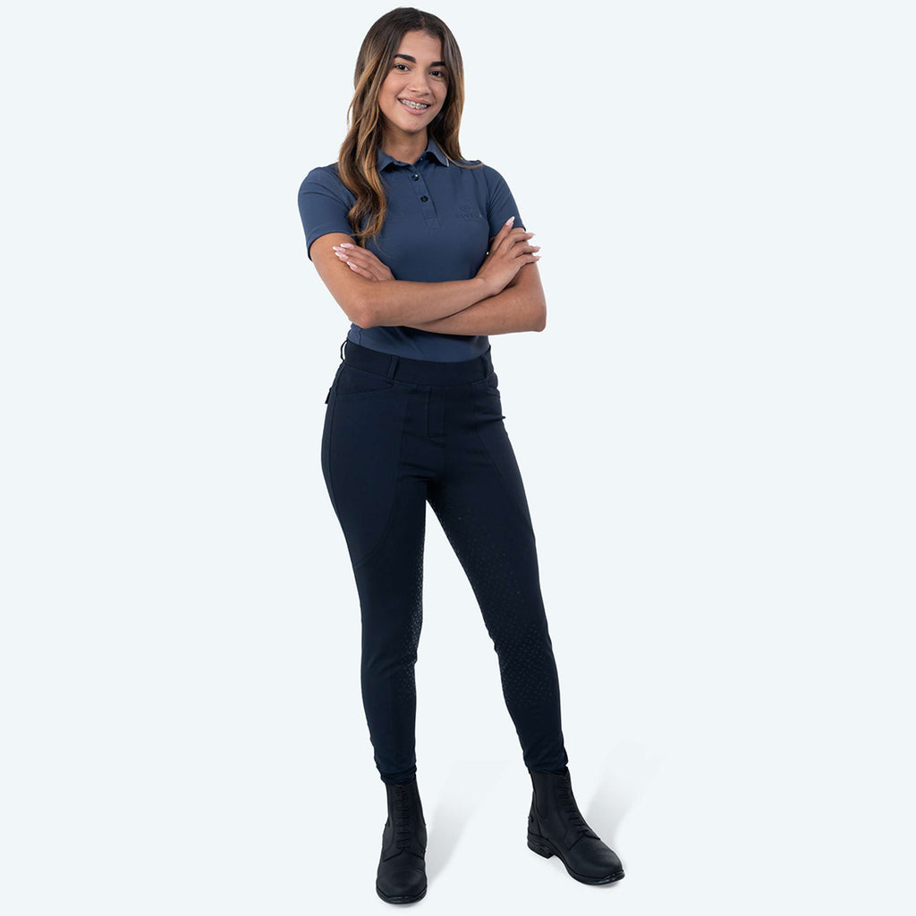 Elvera Equestrian Legginsy Jeździeckie Motion Bling Sky Captain