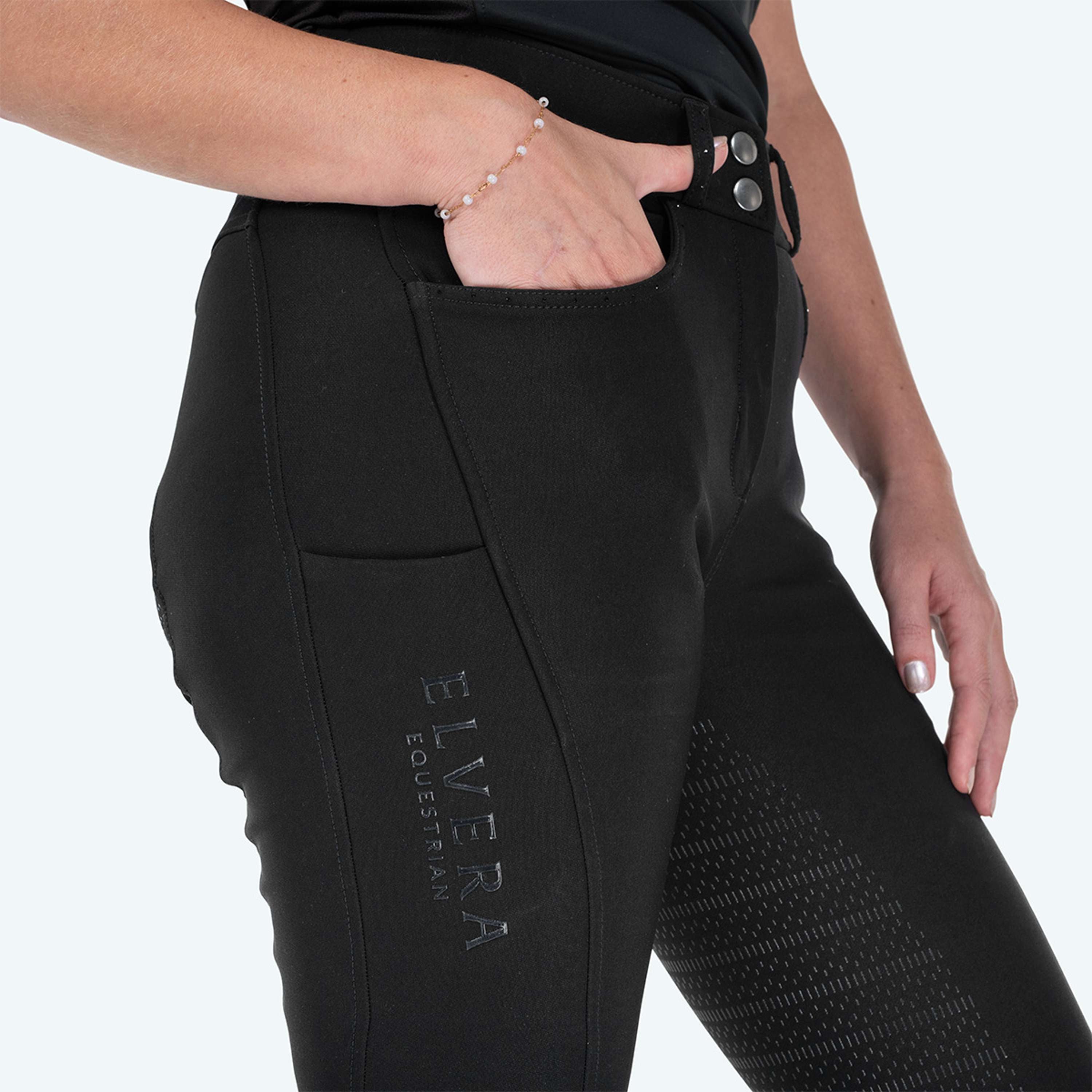 Elvera Equestrian Bryczesy Performance Bling Czarny