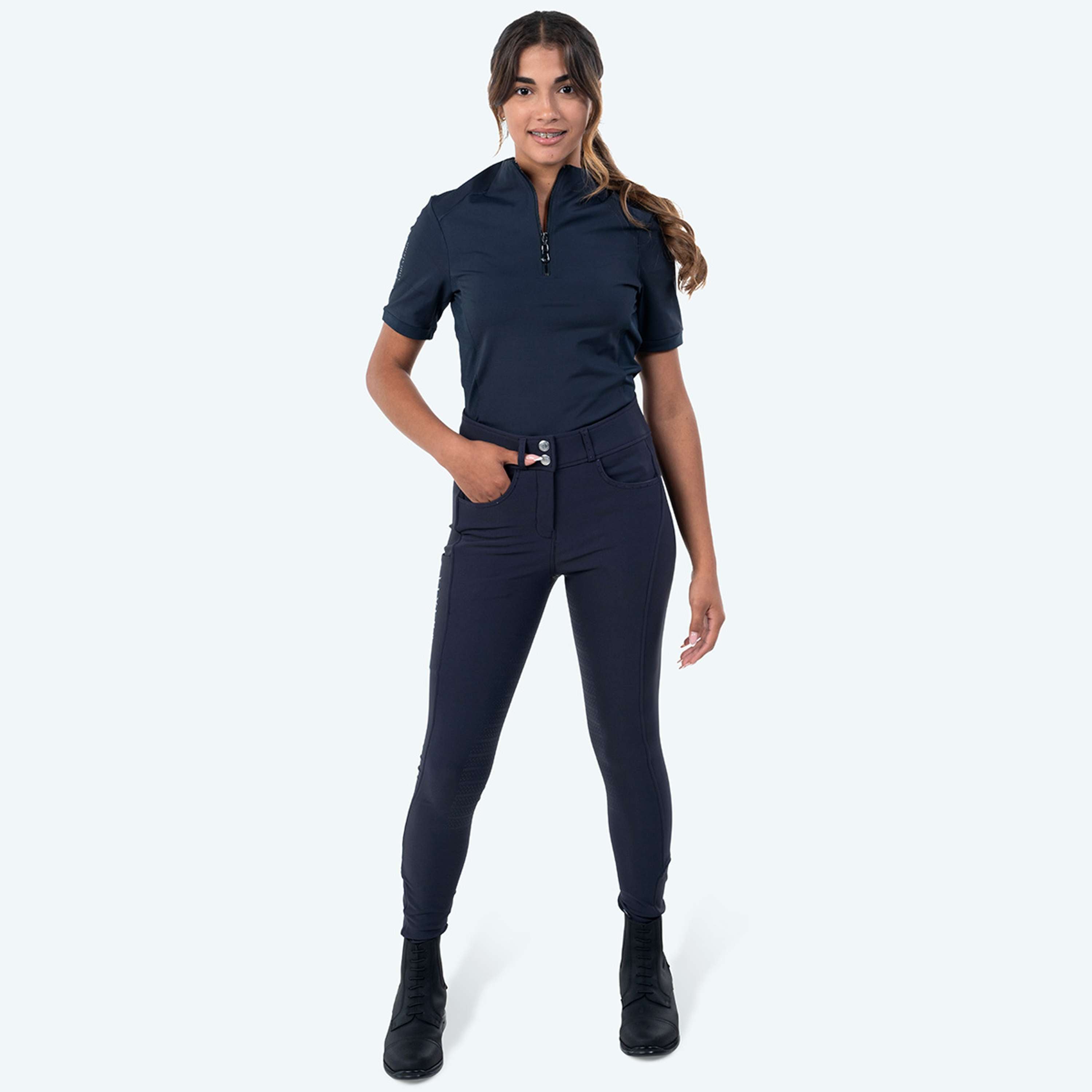 Elvera Equestrian Bryczesy Performance Bling Kings Navy