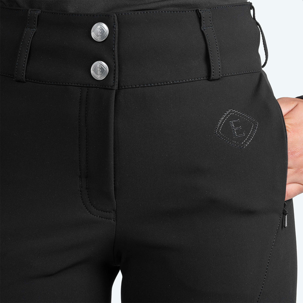 Elvera Equestrian Bryczesy Dual Core Pro z lejem kolanowym czarne